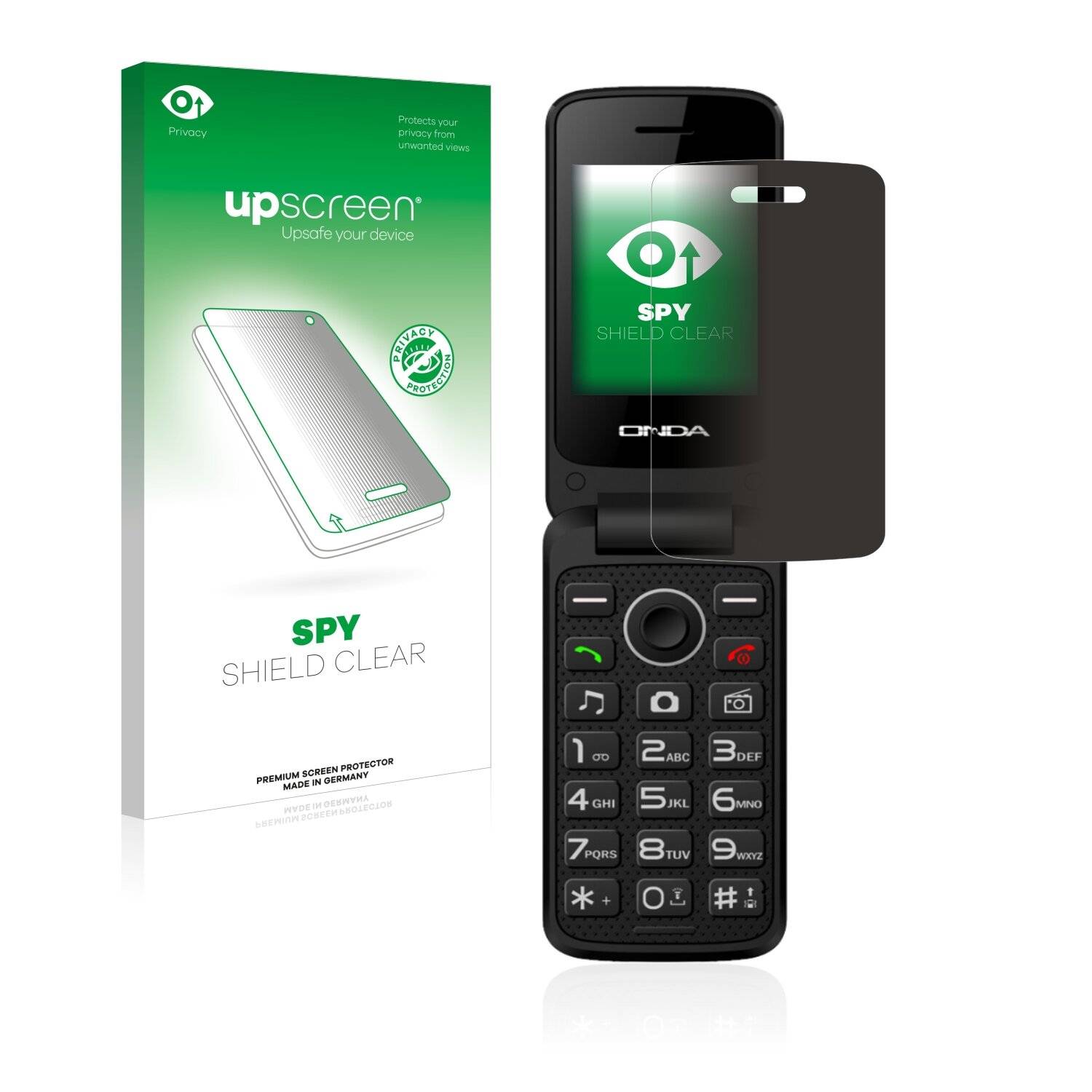 upscreen Spy Shield Clear Premium Blickschutzfolie für Onda