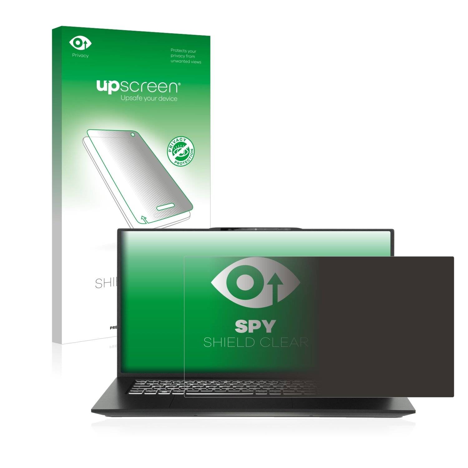 upscreen Spy Shield Clear Premium Blickschutzfolie für Tuxedo InfinityBook S