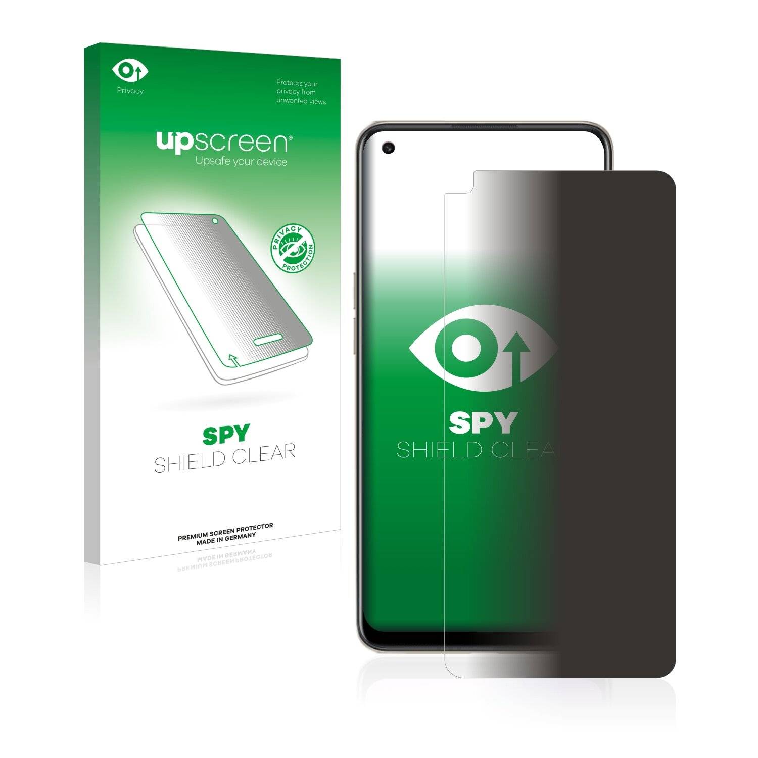 upscreen Spy Shield Clear Premium Blickschutzfolie für Oppo Reno 7 SE