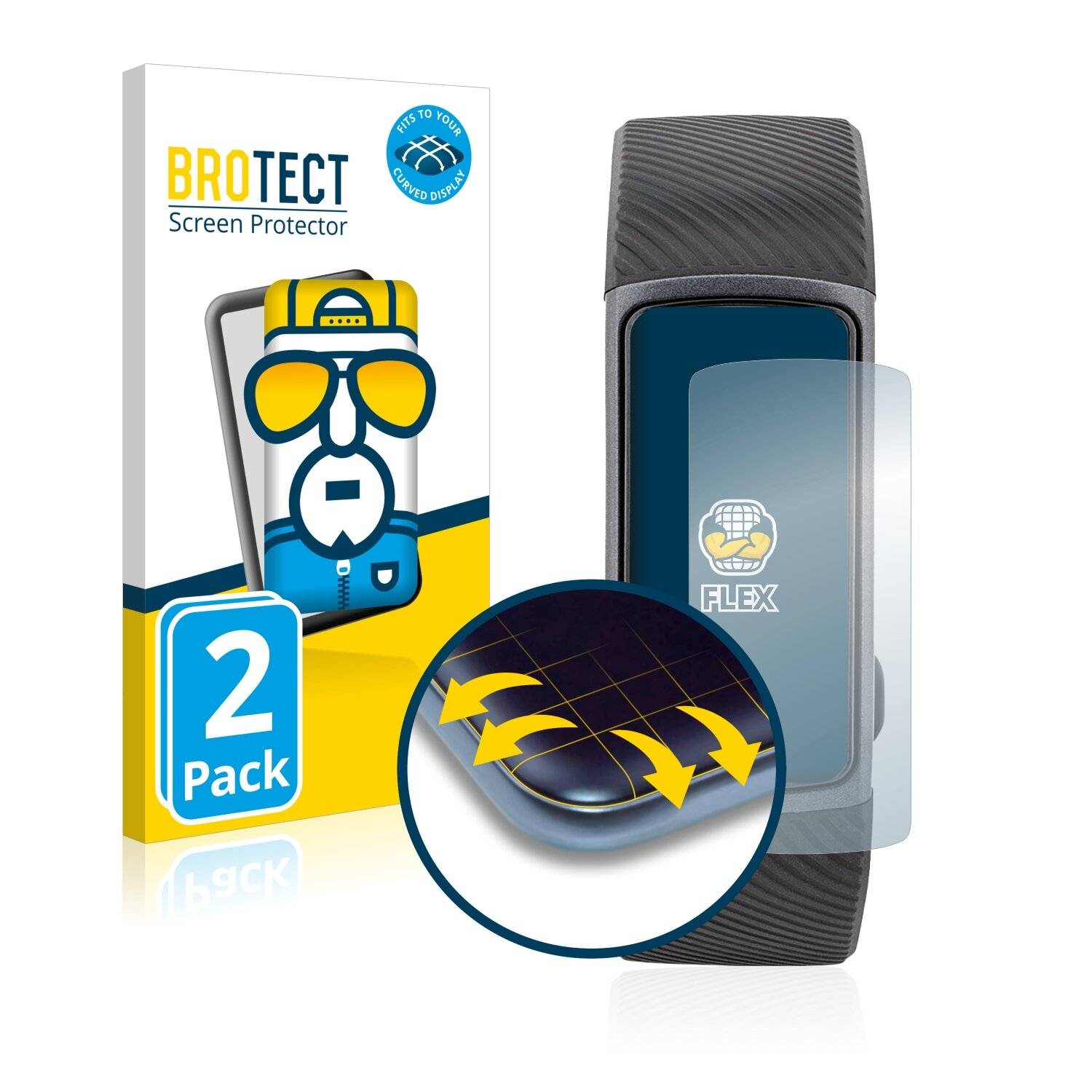 2x BROTECT Flex Full-Cover Displayschutzfolie für Medion Life