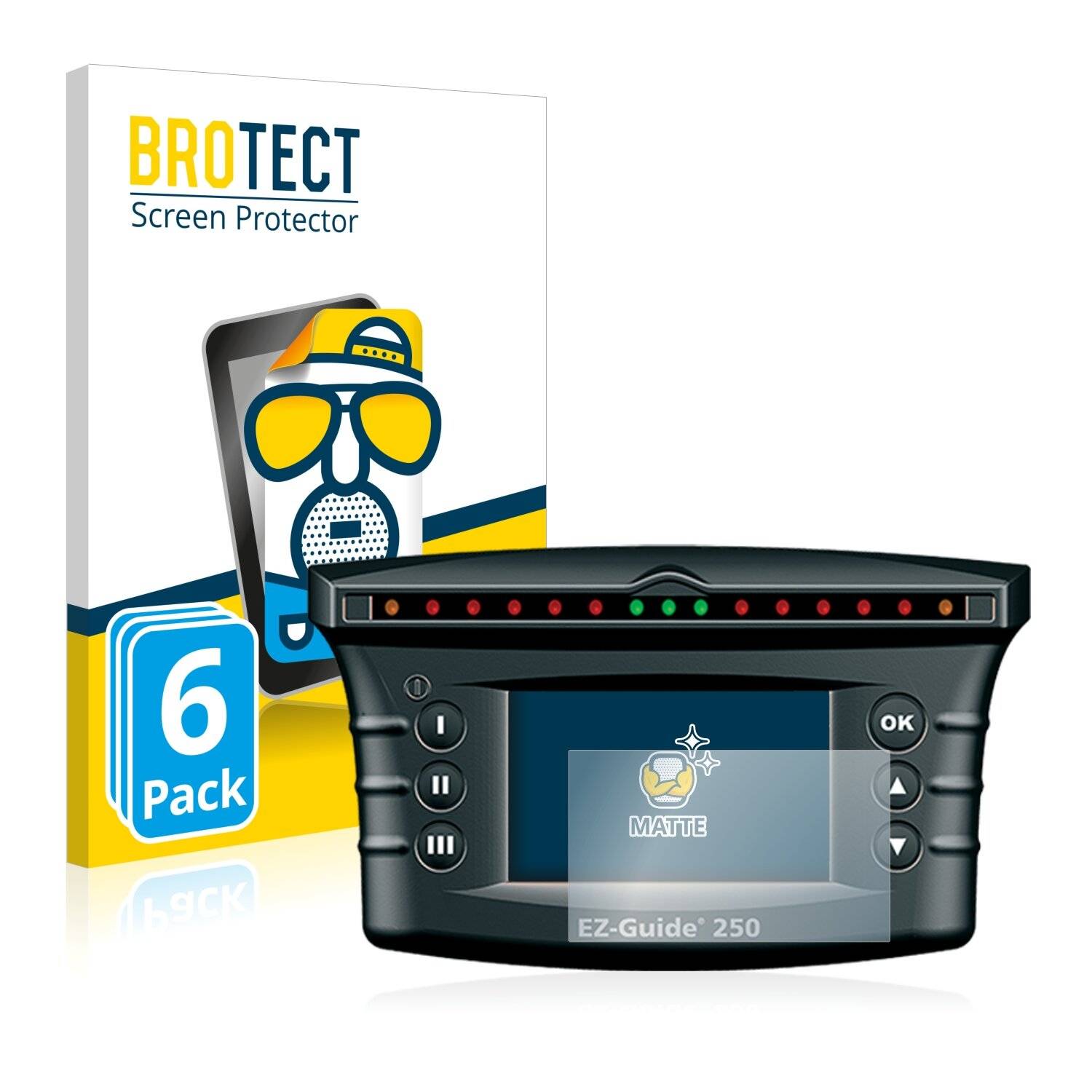 6x BROTECT Matte Displayschutzfolie für Trimble 250-System - Entspiegelt,