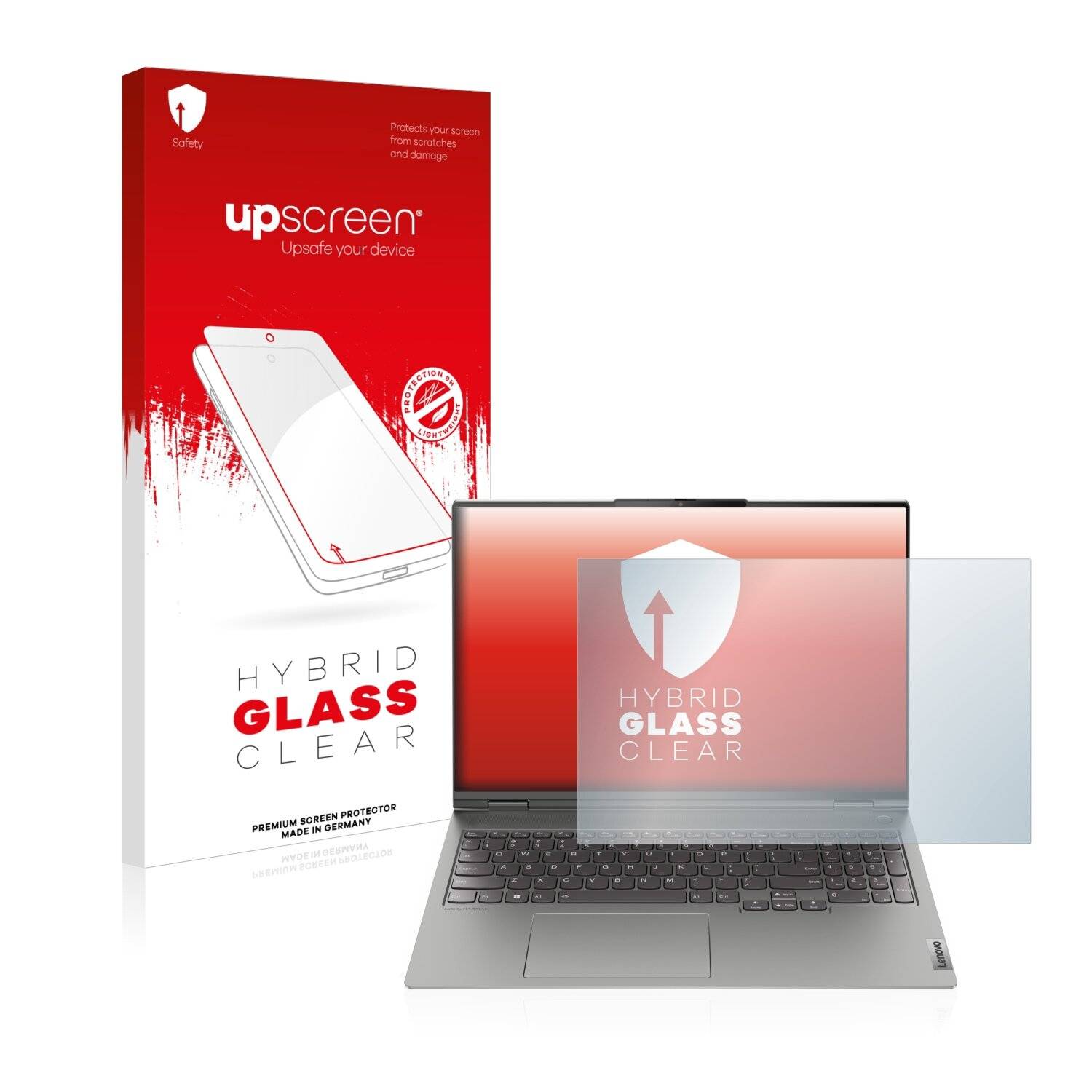 upscreen Hybrid Glass Clear Premium Schutzglas Folie für Lenovo ThinkBook 16p Gen