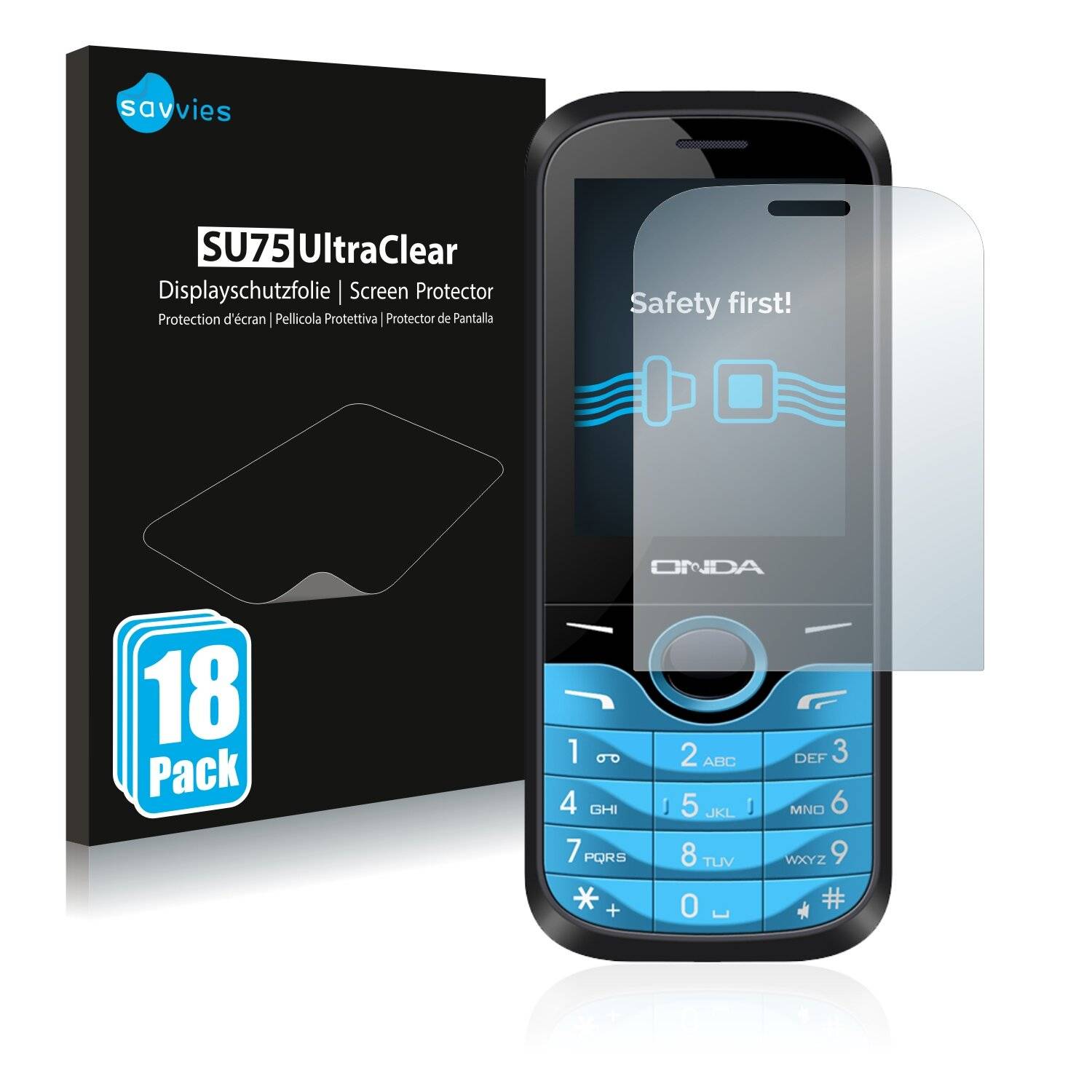 18x Savvies SU75 Displayschutzfolie für Onda