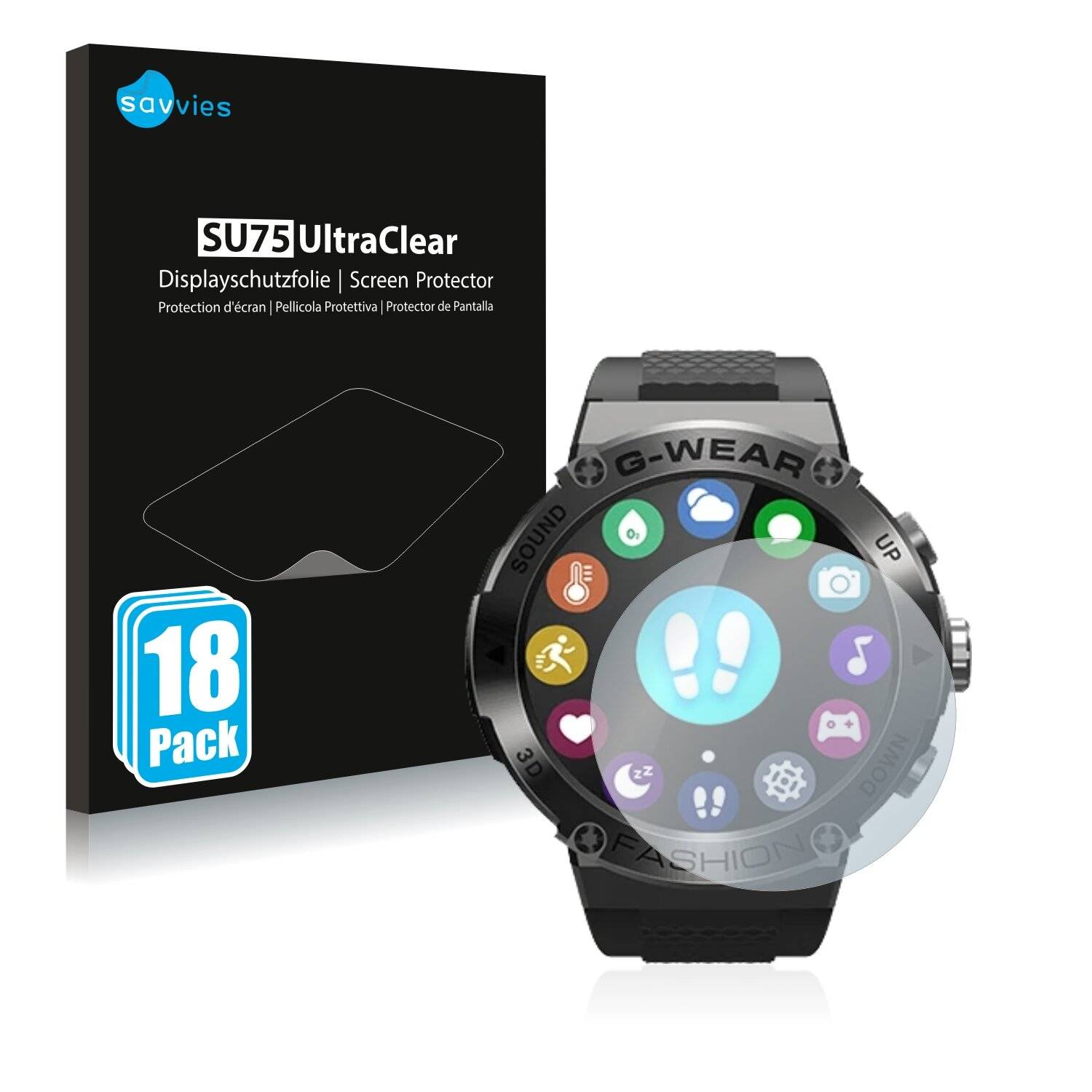 18x Savvies SU75 Displayschutzfolie für BlitzWolf