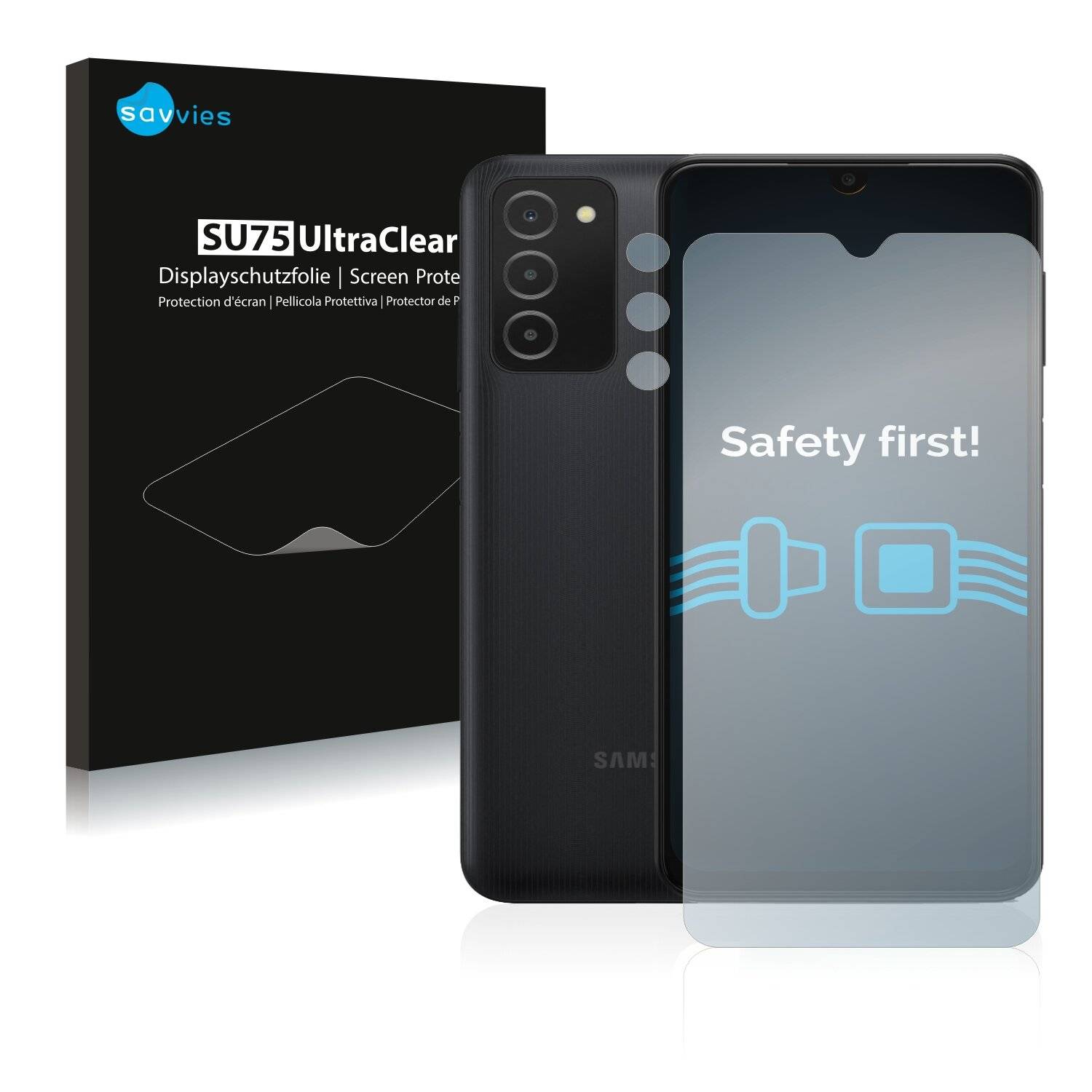 18x Savvies SU75 Displayschutzfolie für Samsung Galaxy A13 5G (Vorderseite +