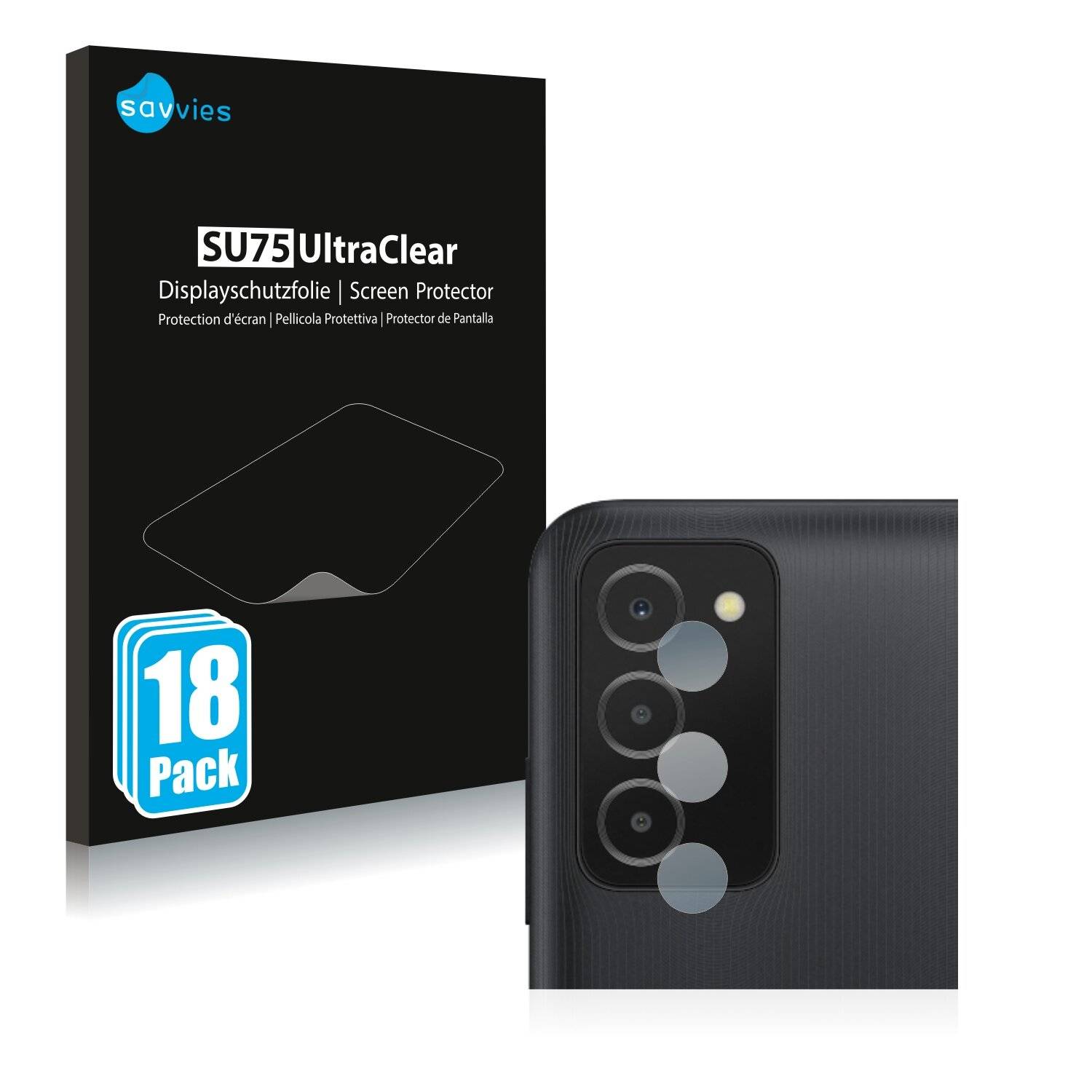 18x Savvies SU75 Displayschutzfolie für Samsung Galaxy A13 5G (NUR