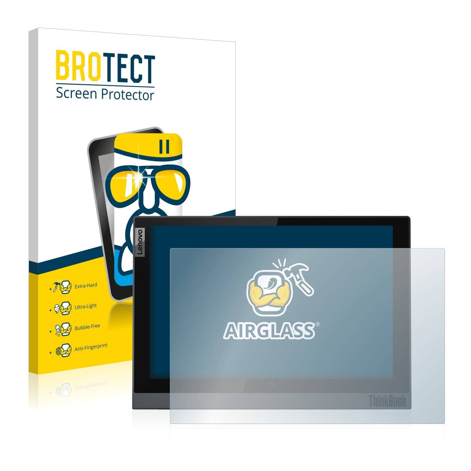 BROTECT AirGlass Schutzglas Folie für Lenovo ThinkBook Plus Gen 2 (Äußeres