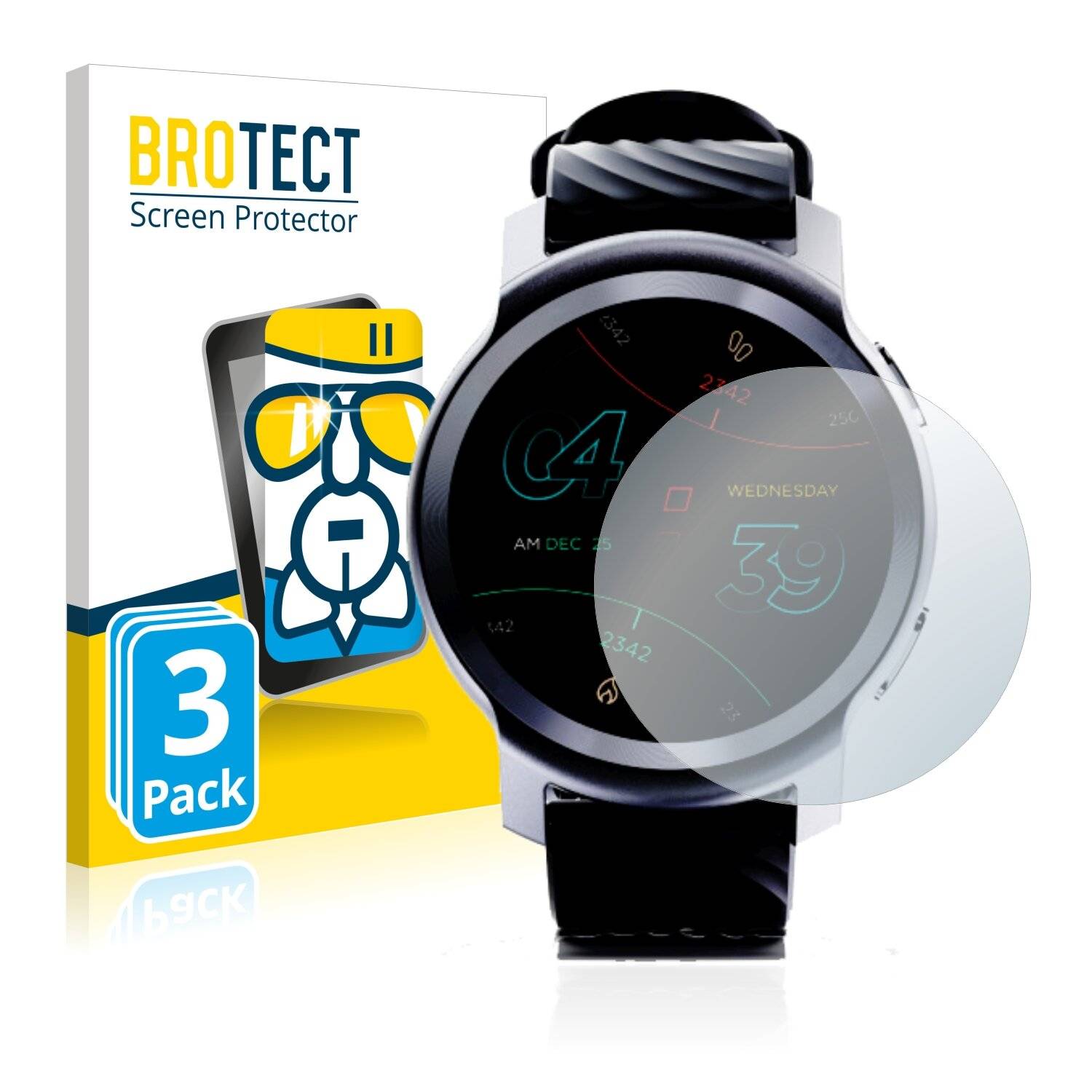 3x BROTECT AirGlass Schutzglas Folie für Motorola Moto Watch