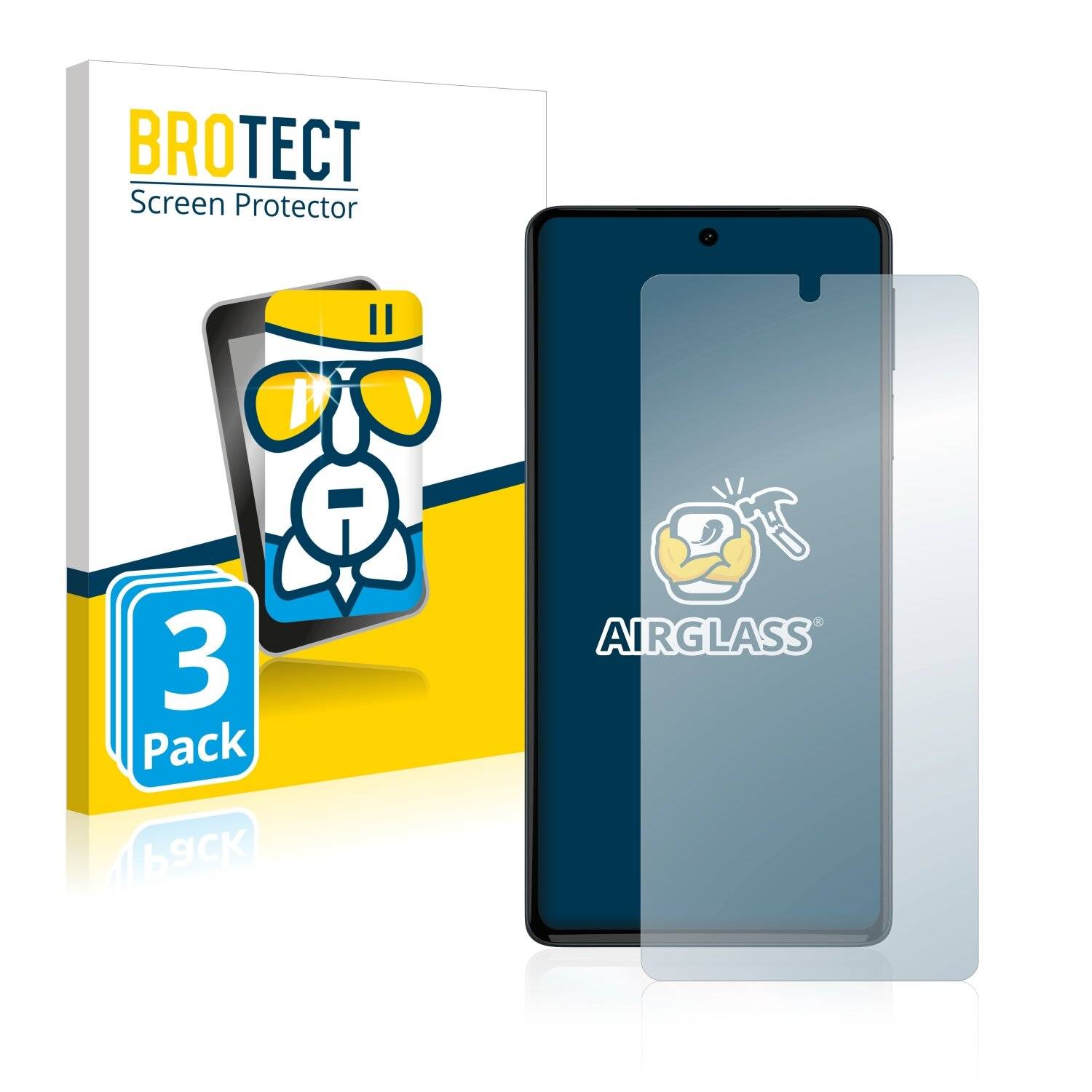 3x BROTECT AirGlass Schutzglas Folie für Motorola Edge 30