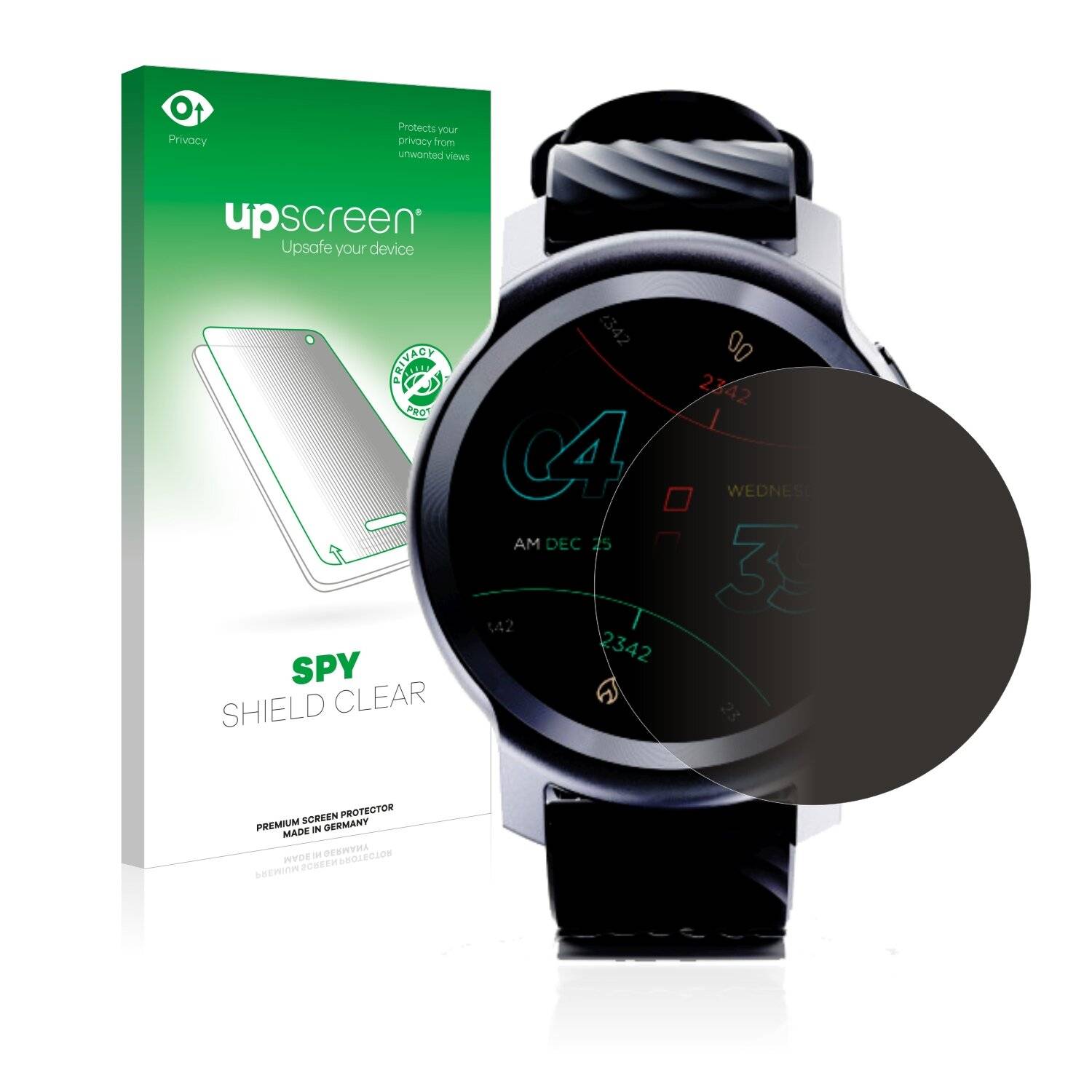 upscreen Spy Shield Clear Premium Blickschutzfolie für Motorola Moto Watch