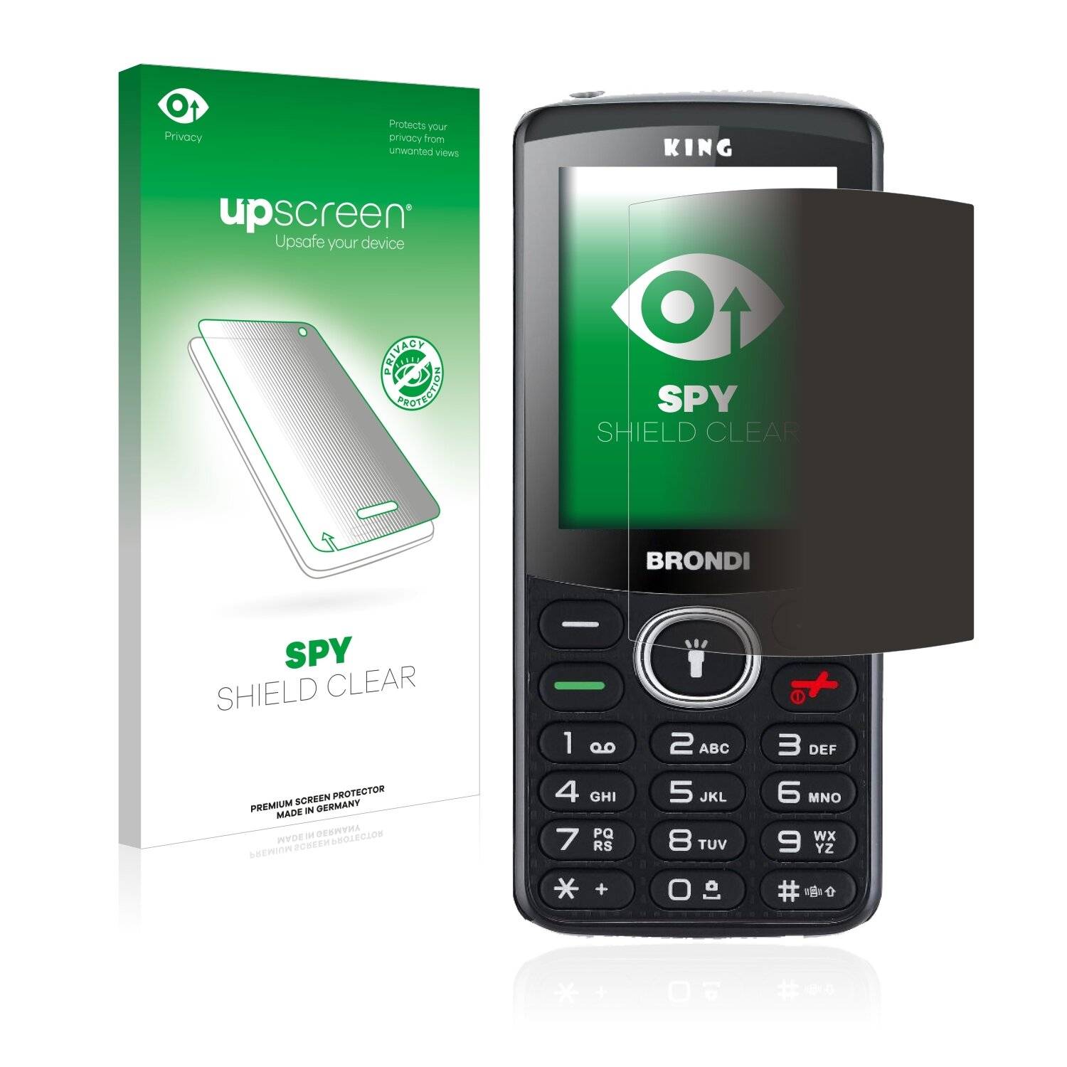 upscreen Spy Shield Clear Premium Blickschutzfolie für Brondi