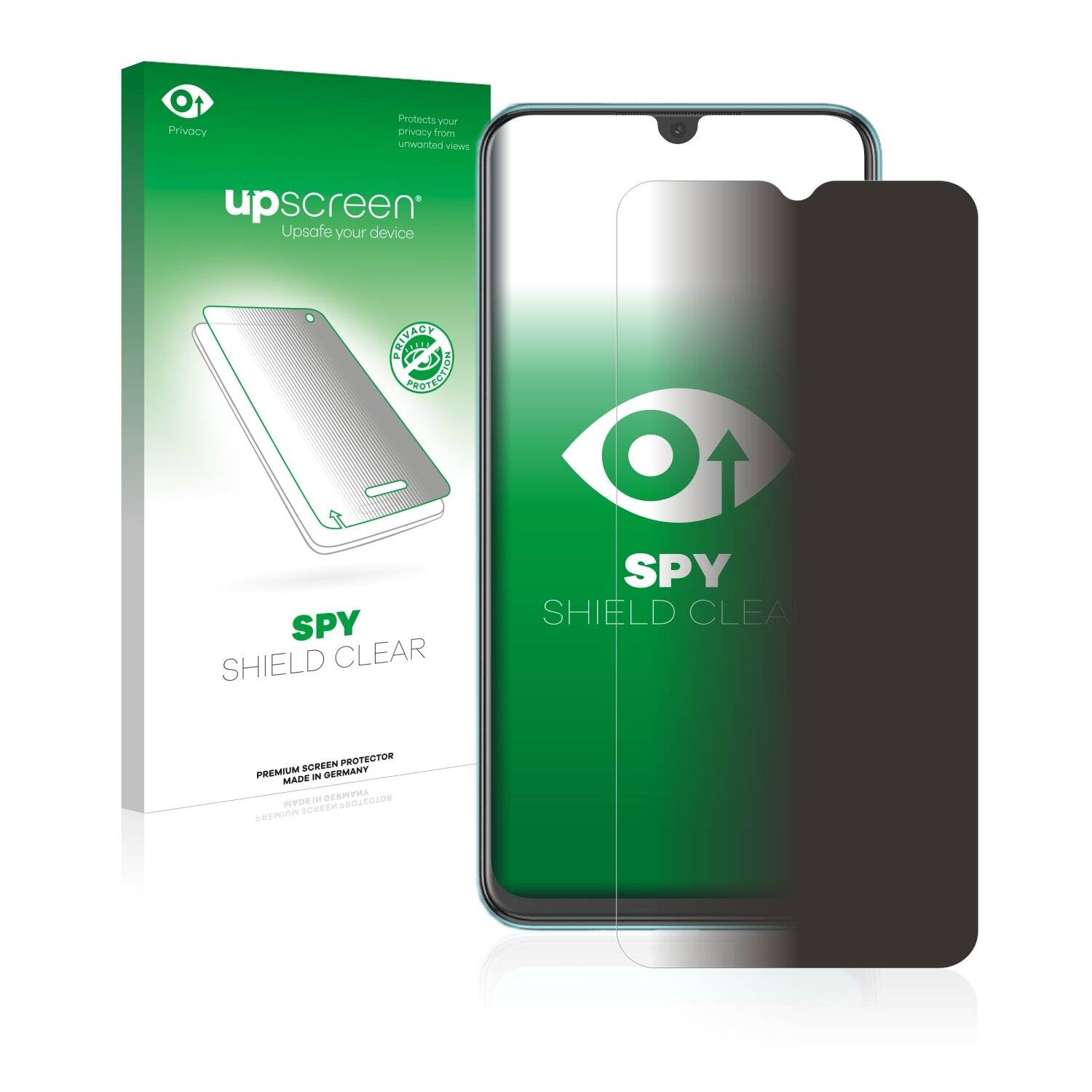 upscreen Spy Shield Clear Premium Blickschutzfolie für Tecno Spark