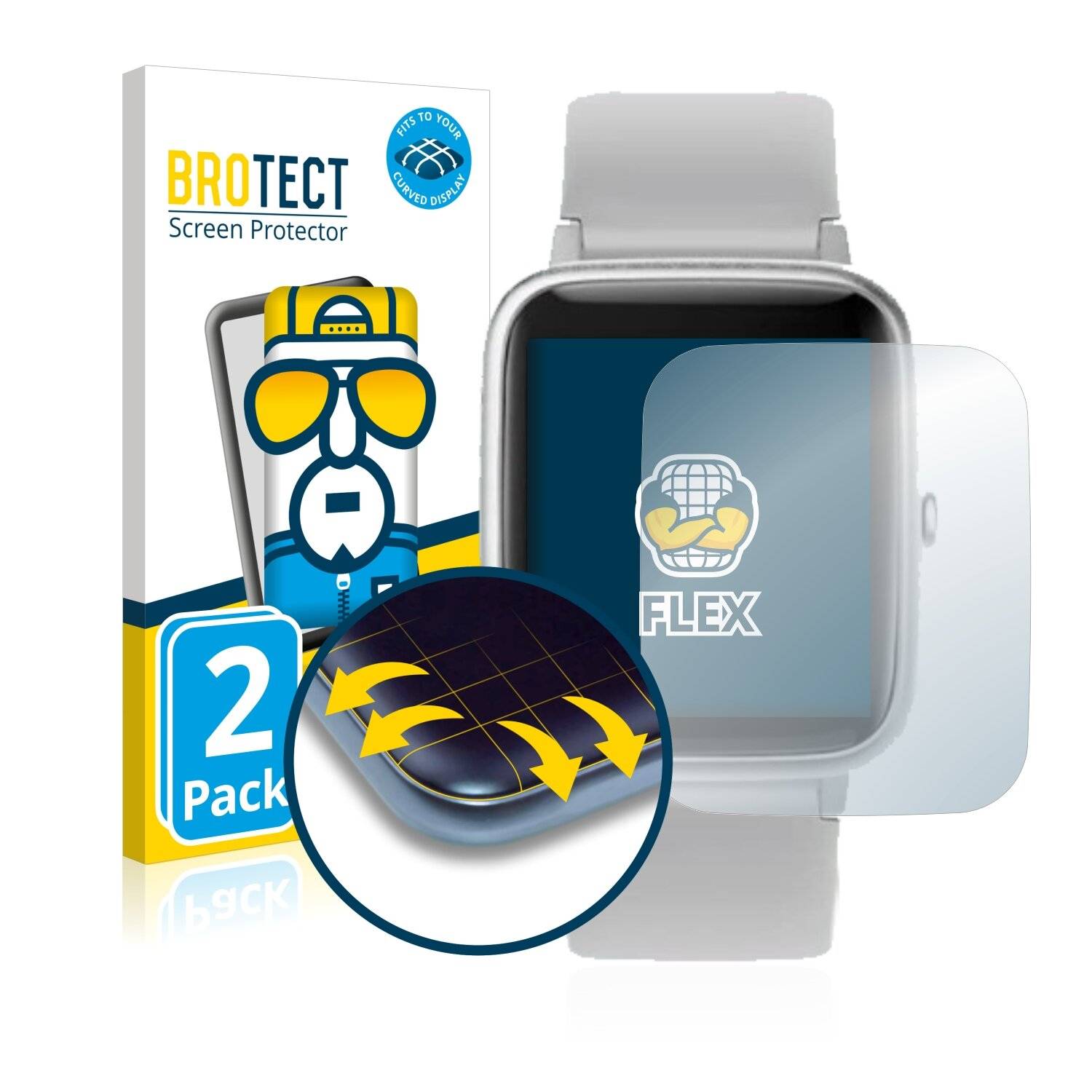2x BROTECT Flex Full-Cover Displayschutzfolie für GRV