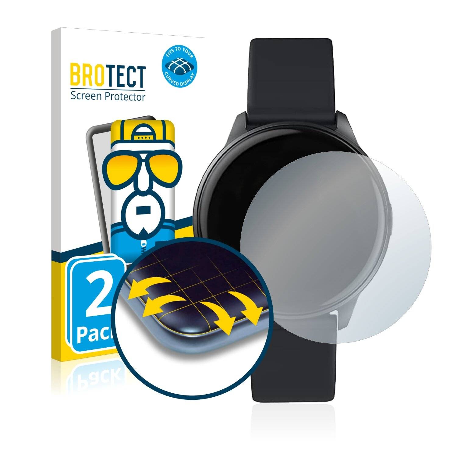 2x BROTECT Flex Full-Cover Displayschutzfolie für moreFIT