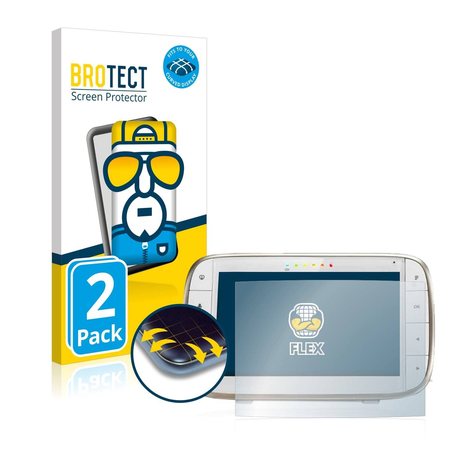 2x BROTECT Flex Full-Cover Displayschutzfolie für Motorola