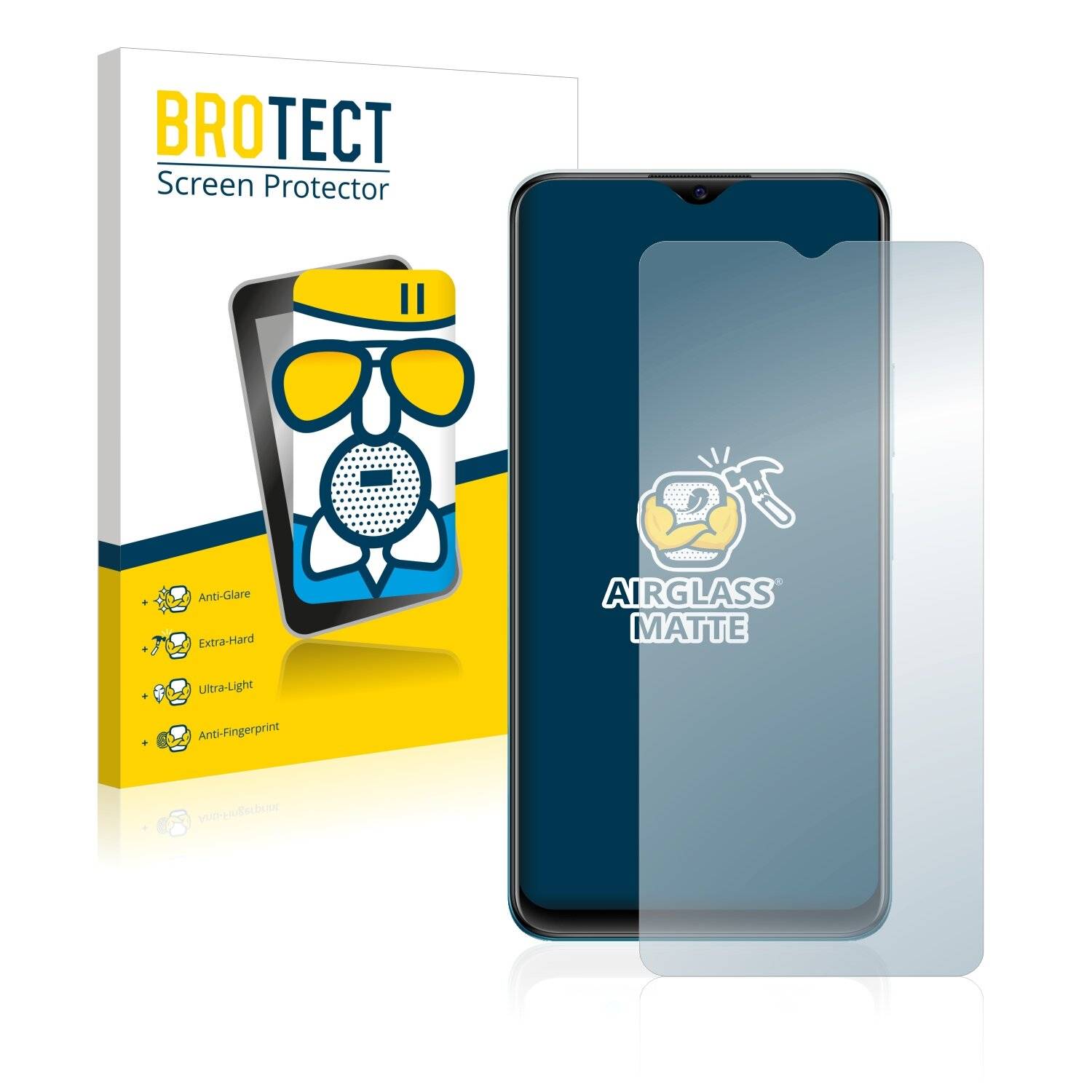 BROTECT AirGlass Matte Schutzglas Folie für Vivo
