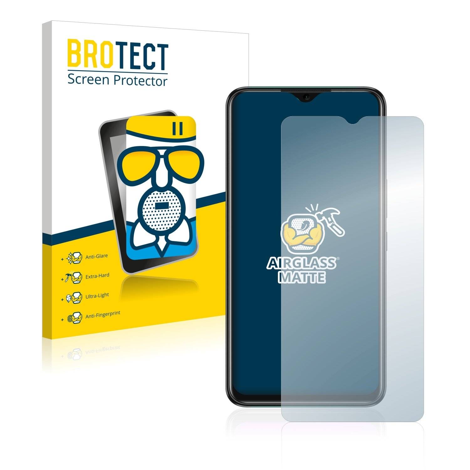 BROTECT AirGlass Matte Schutzglas Folie für Infinix Hot 11