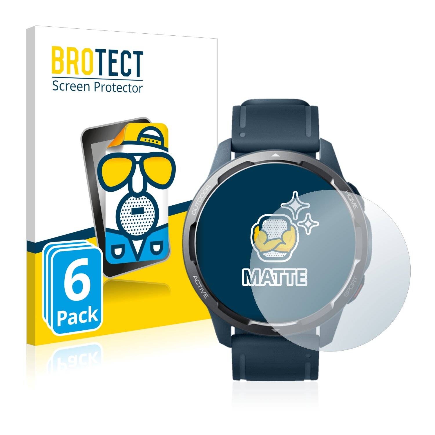 6x BROTECT Matte Displayschutzfolie für Xiaomi Watch S1 Active - Entspiegelt,