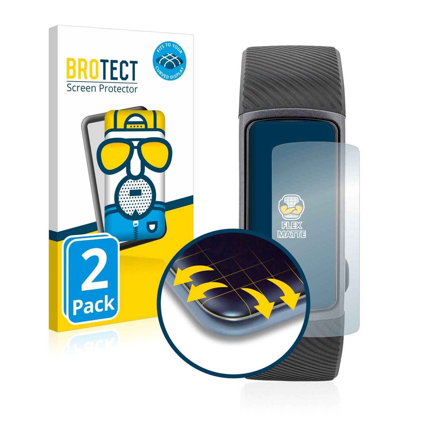 2x BROTECT Flex Matte Full-Cover Displayschutzfolie für Medion Life
