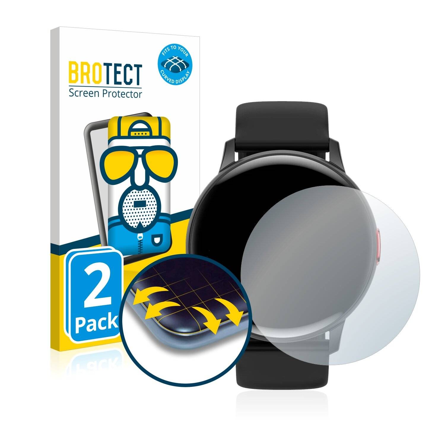 2x BROTECT Flex Matte Full-Cover Displayschutzfolie für Lemfo LF28