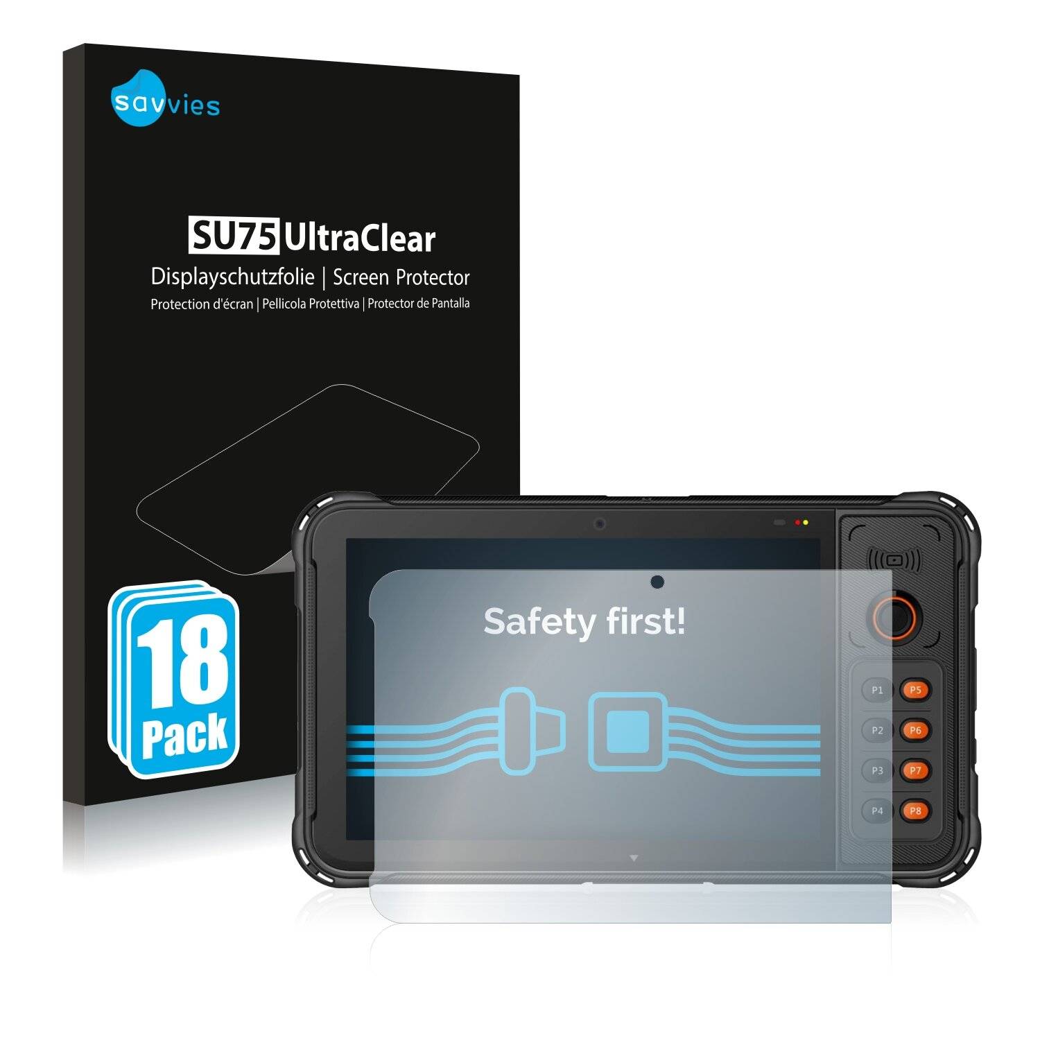 18x Savvies SU75 Displayschutzfolie für Ico Urovo