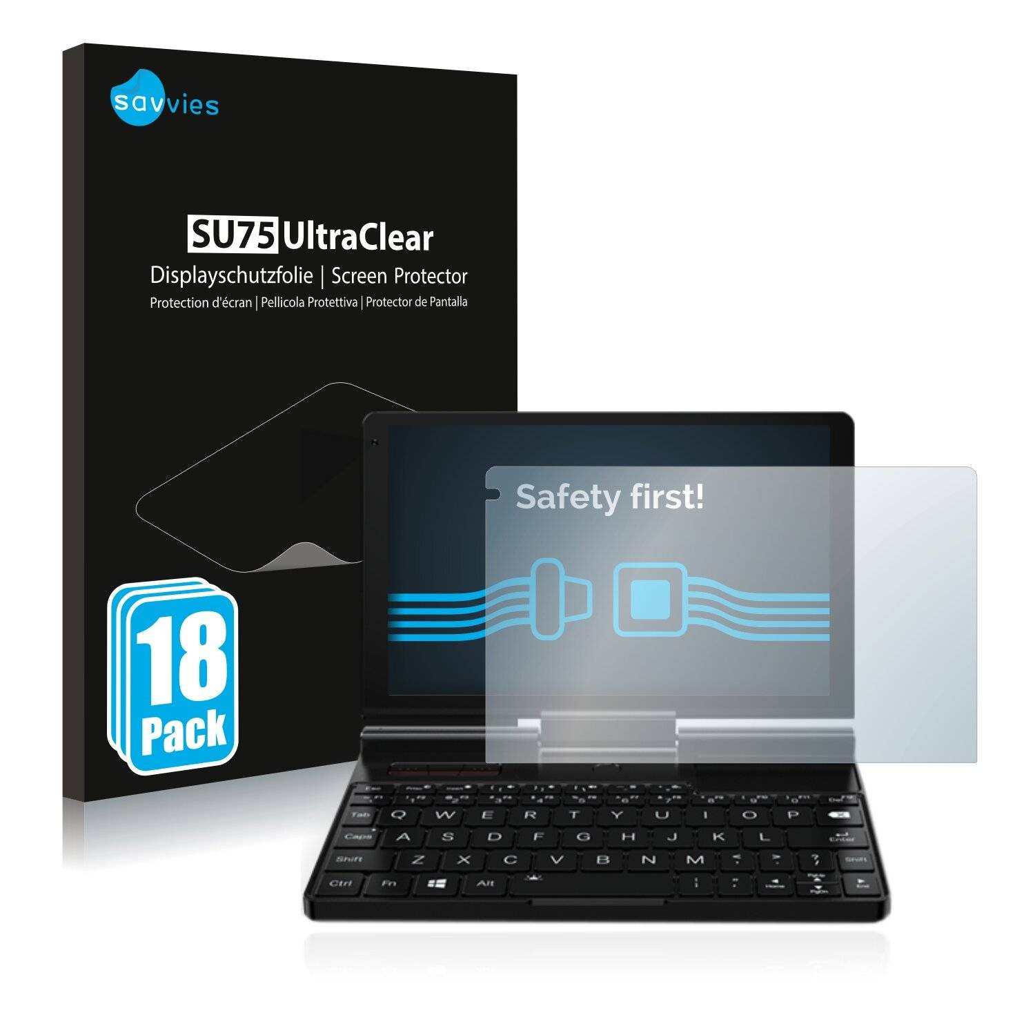 18x Savvies SU75 Displayschutzfolie für GPD Pocket