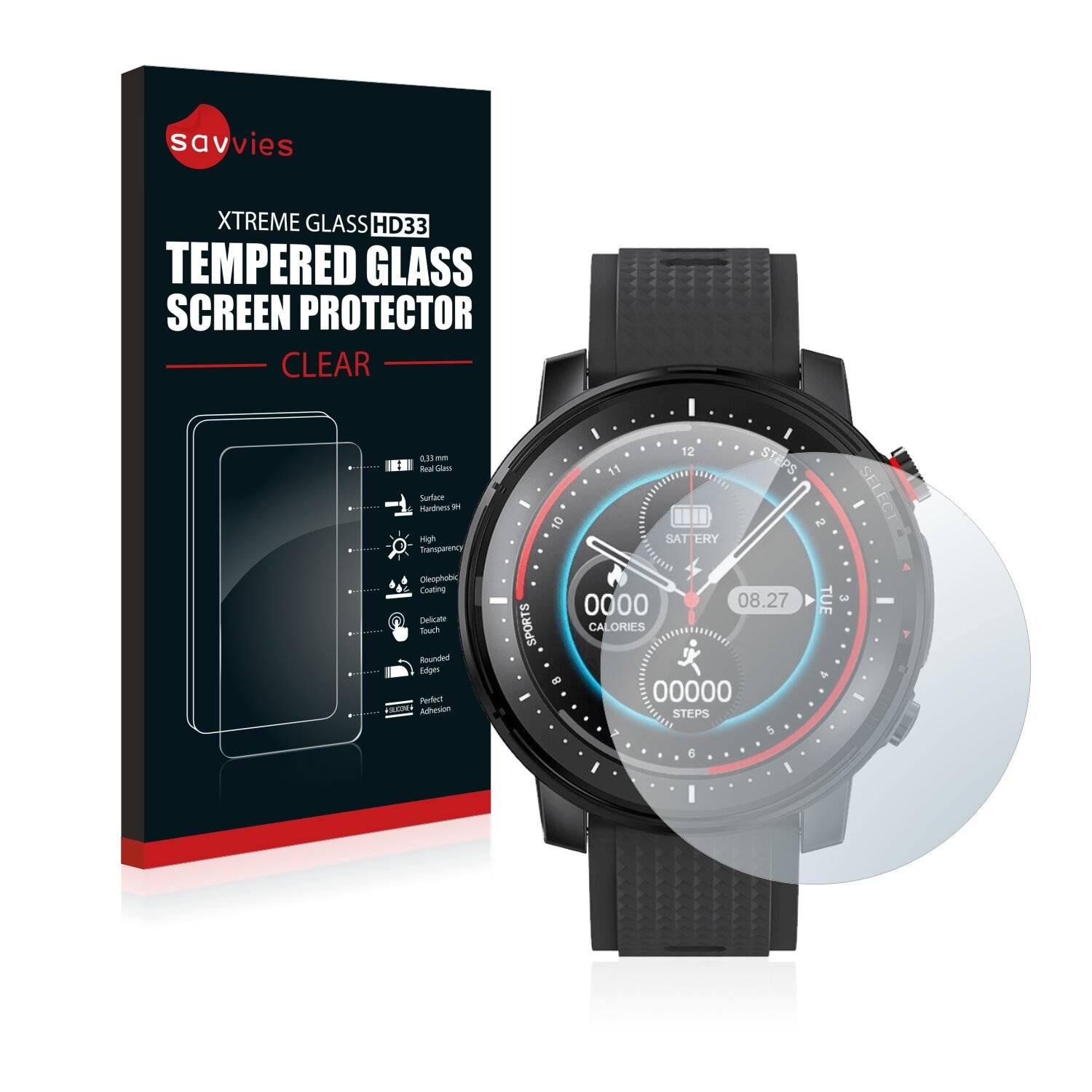 Savvies HD33 Clear Schutzglas für Levowatch