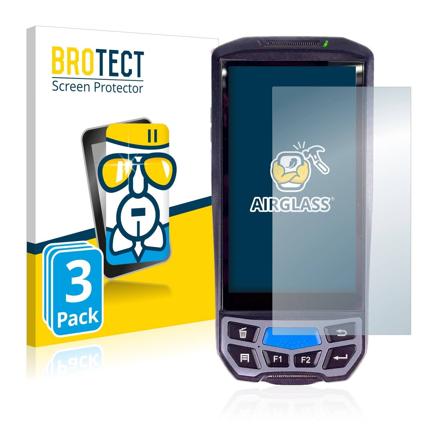 3x BROTECT AirGlass Schutzglas Folie für MUNBYN