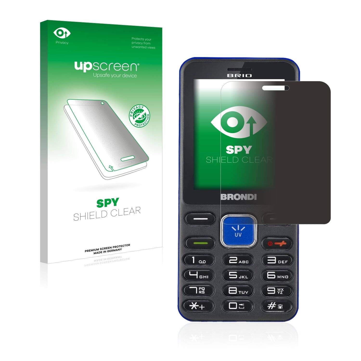 upscreen Spy Shield Clear Premium Blickschutzfolie für Brondi