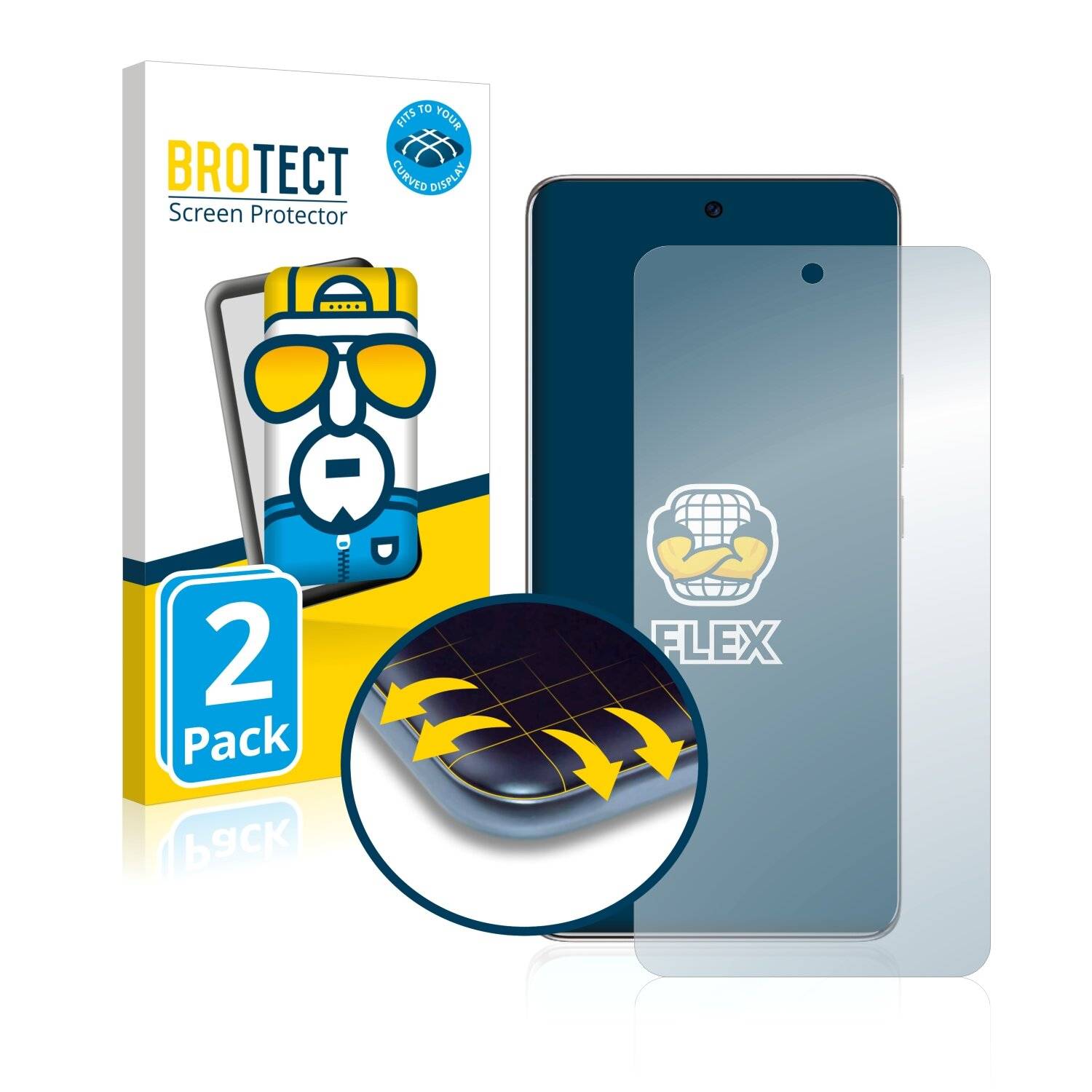 2x BROTECT Flex Full-Cover Displayschutzfolie für Honor 60