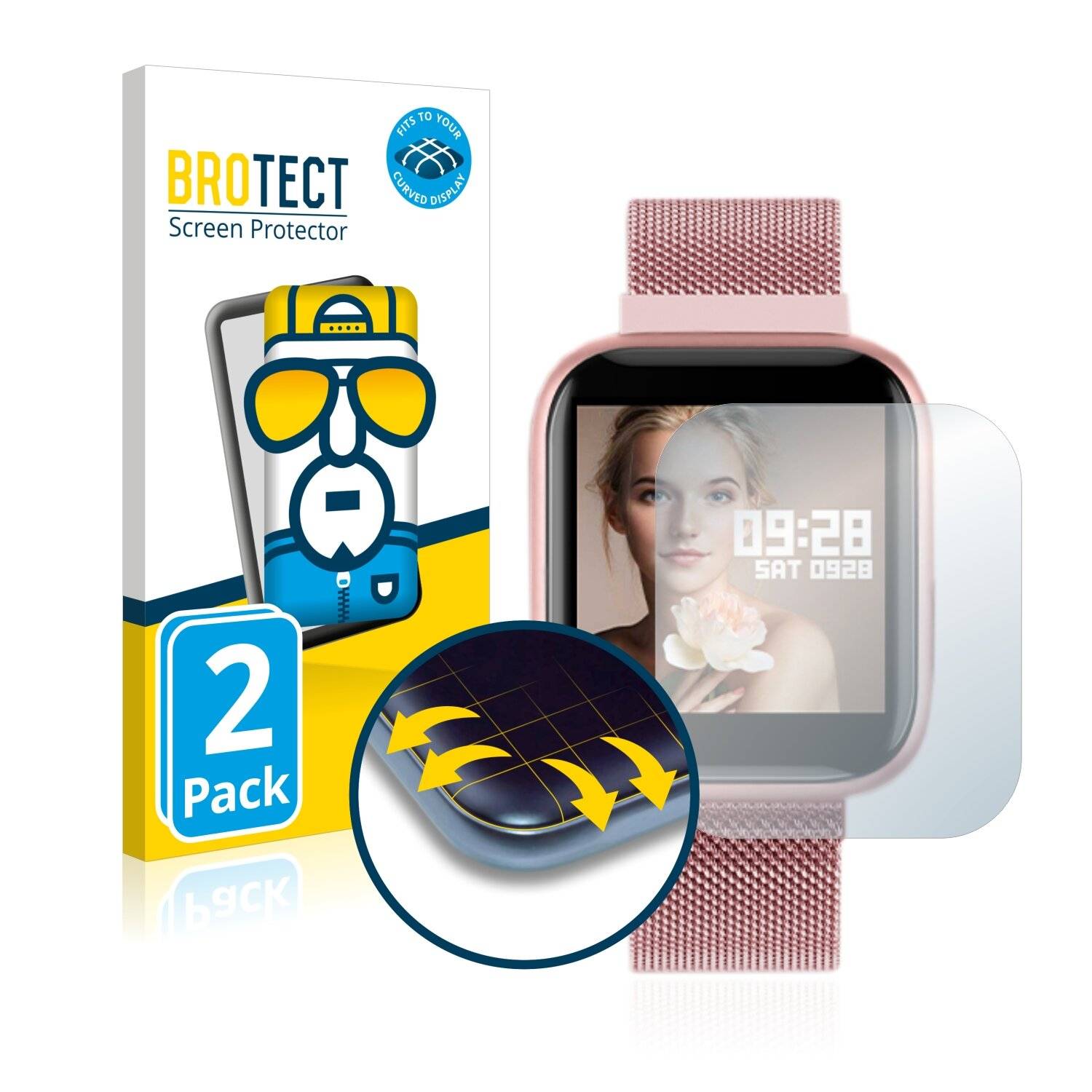 2x BROTECT Flex Full-Cover Displayschutzfolie für Aimiuvei