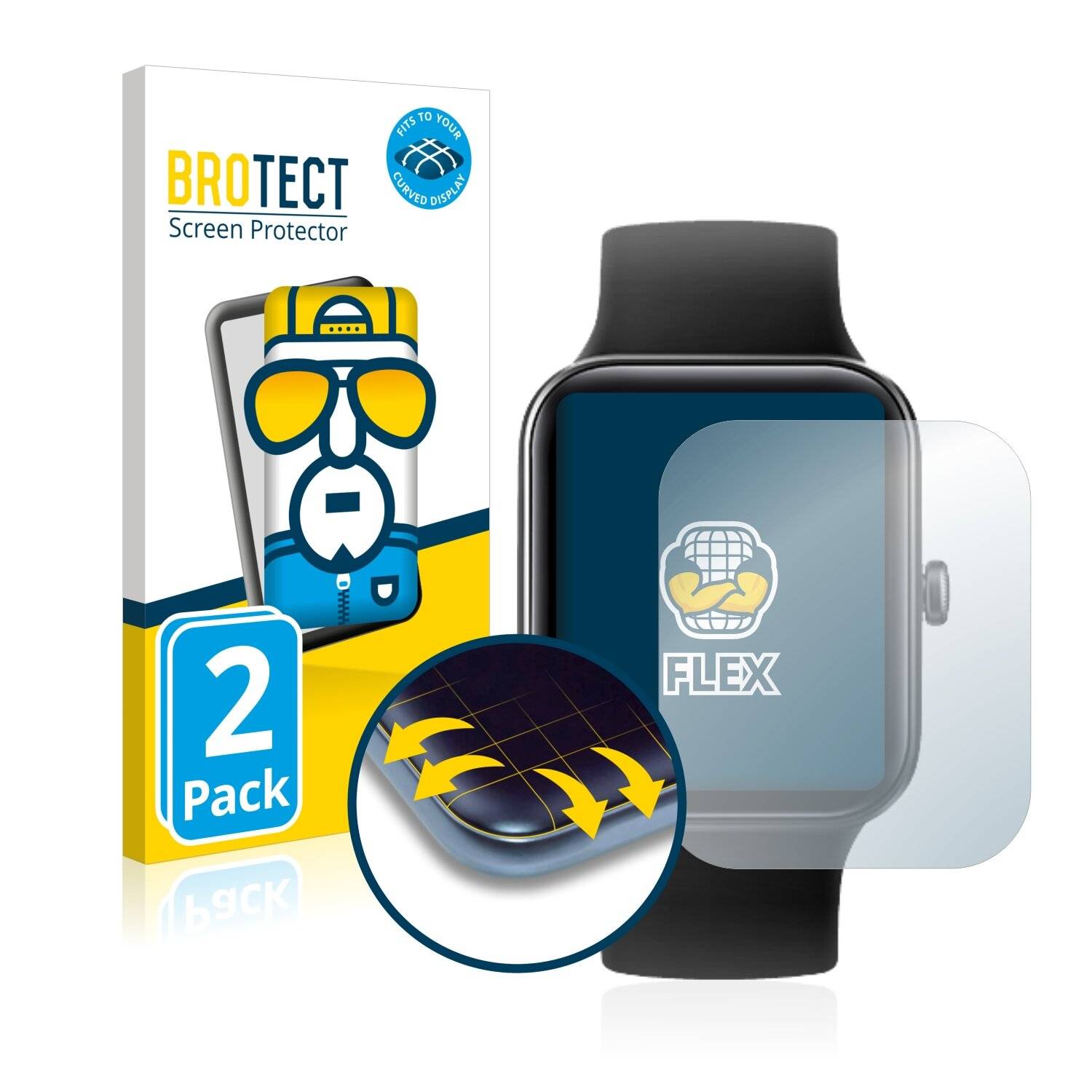 2x BROTECT Flex Full-Cover Displayschutzfolie für Riversong