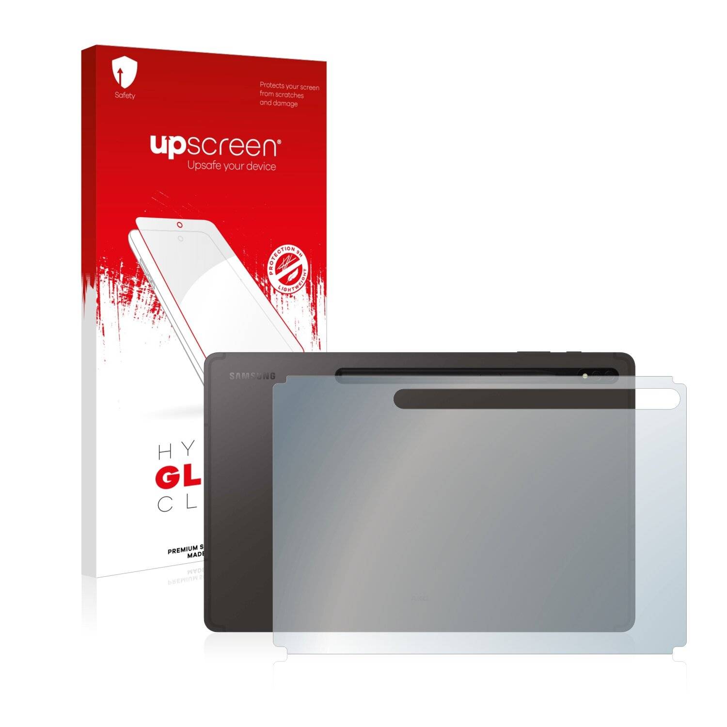 upscreen Hybrid Glass Clear Premium Schutzglas Folie für Samsung Galaxy Tab S8 Plus 5G
