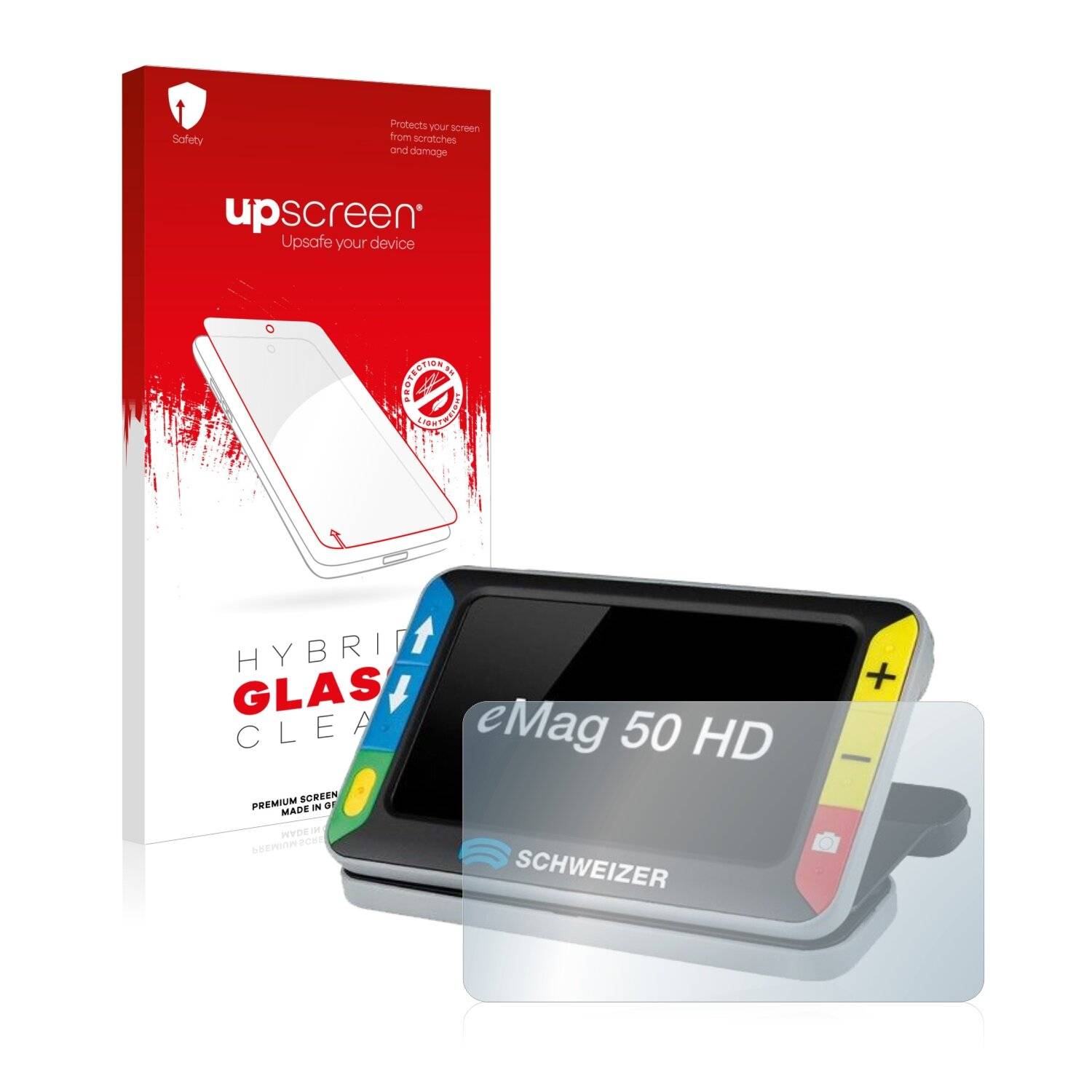 upscreen Hybrid Glass Clear Premium Schutzglas Folie für Schweizer eMag 50