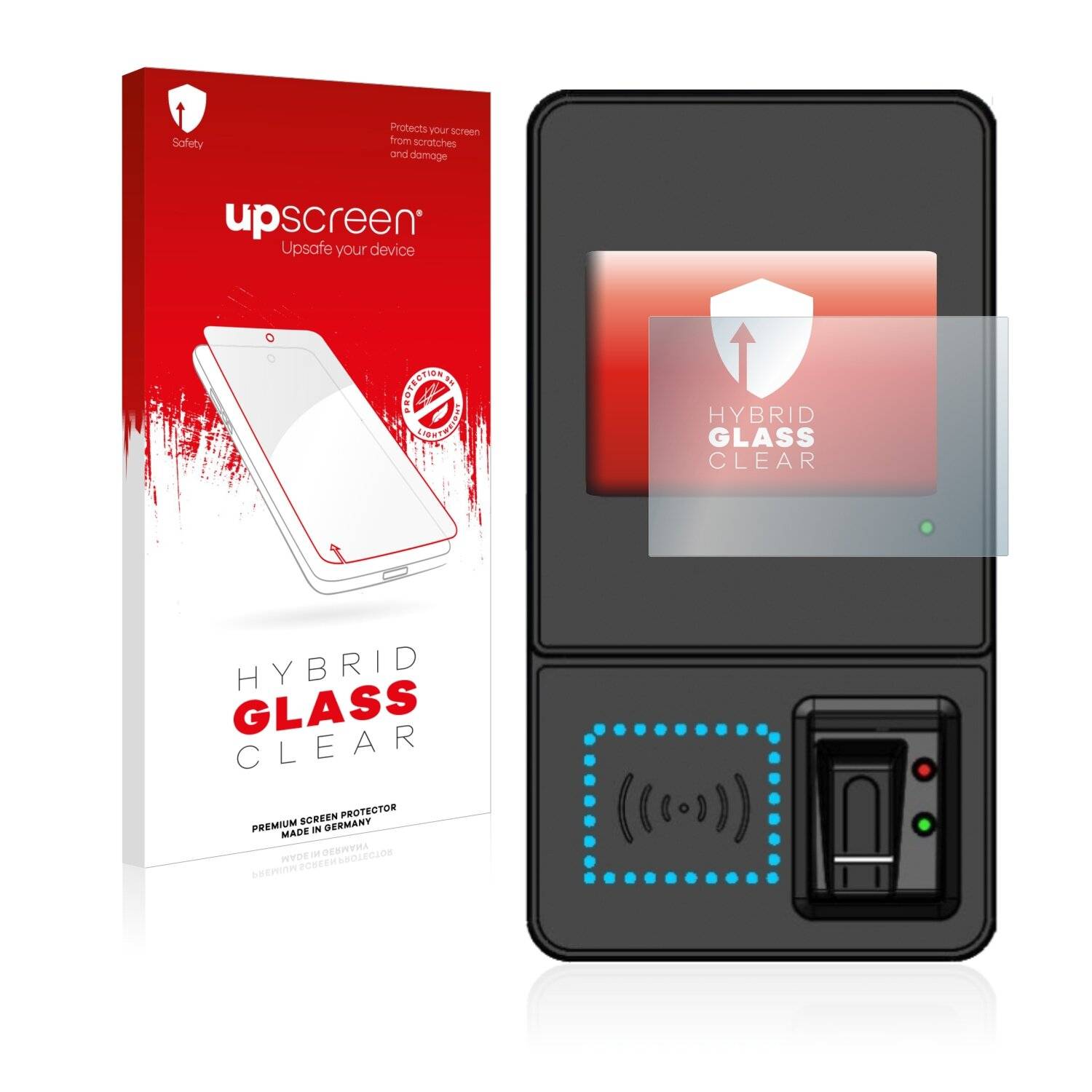upscreen Hybrid Glass Clear Premium Schutzglas Folie für Datafox Evo 3.5
