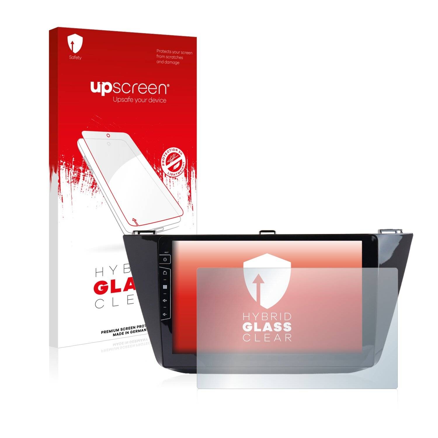 upscreen Hybrid Glass Clear Premium Schutzglas Folie für Dynavin DX-V-82 Pro