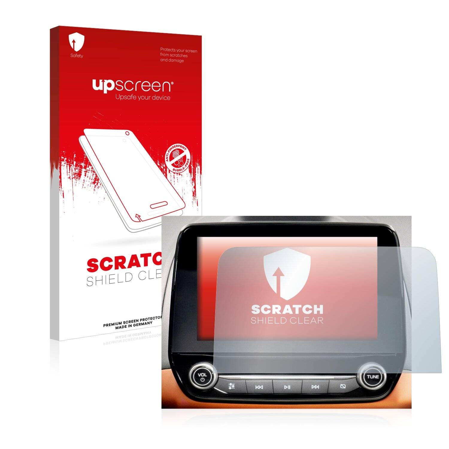 upscreen Scratch Shield Clear Premium Displayschutzfolie für Ford Ecosport ST Line 2018 Sync