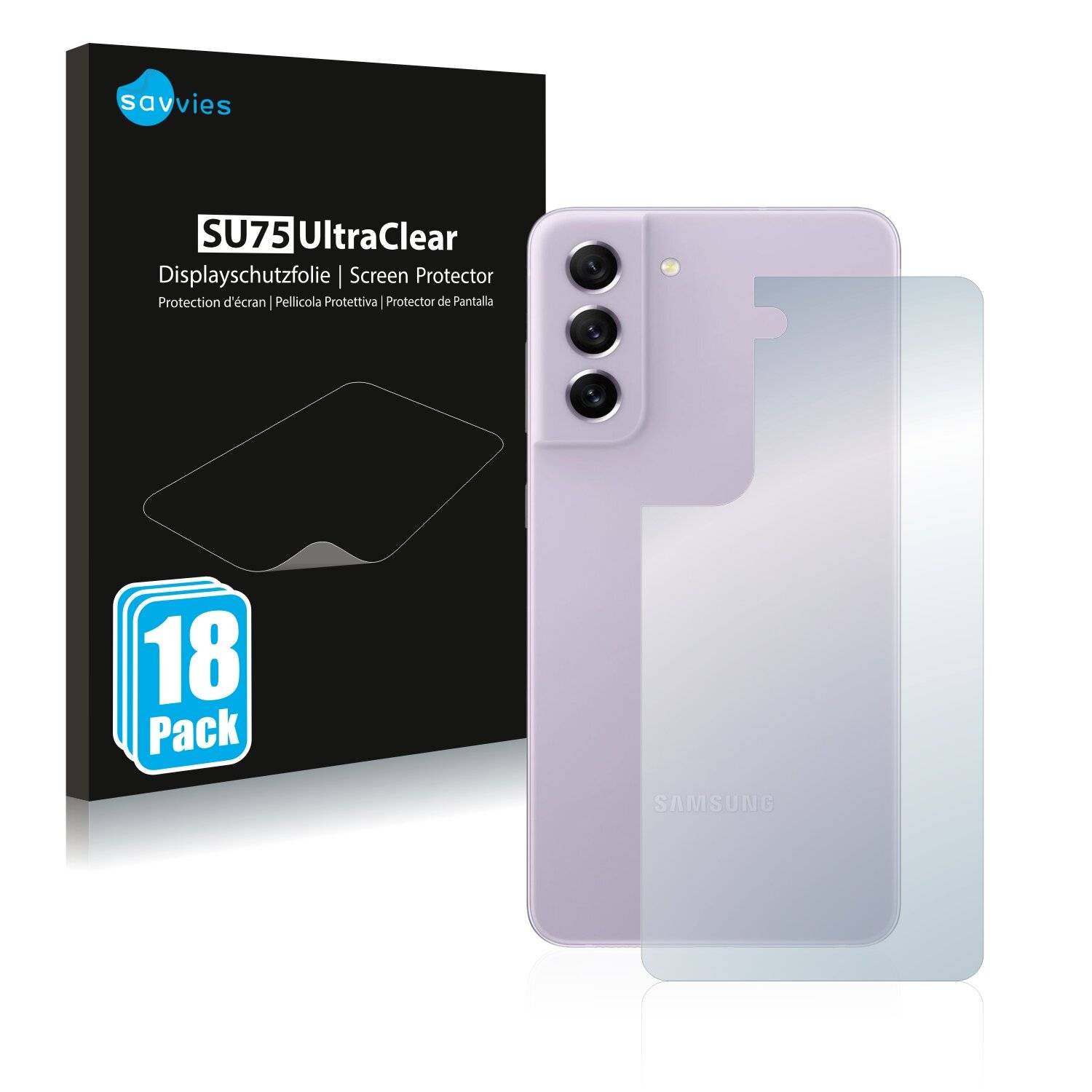 18x Savvies SU75 Displayschutzfolie für Samsung Galaxy S21 FE 5G