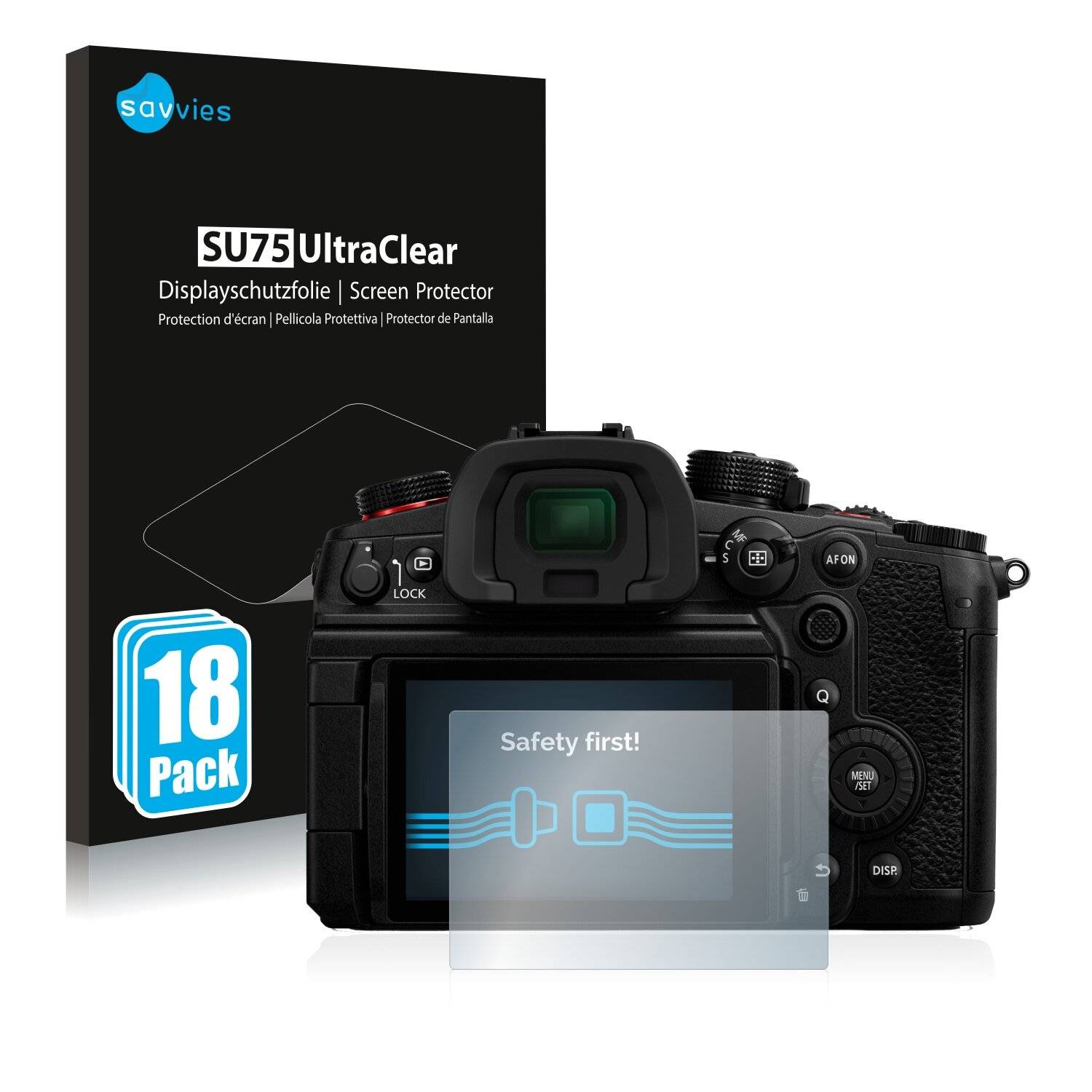18x Savvies SU75 Displayschutzfolie für Panasonic Lumix
