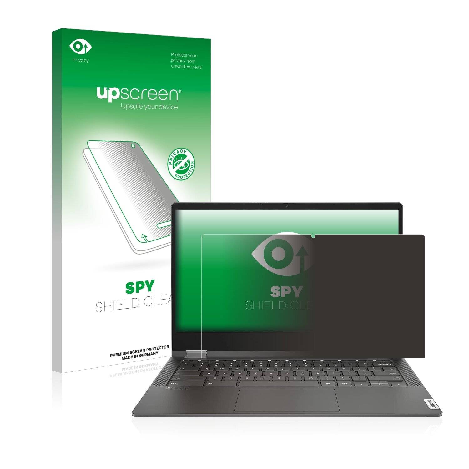 upscreen Spy Shield Clear Premium Blickschutzfolie für Lenovo IdeaPad Flex 5i