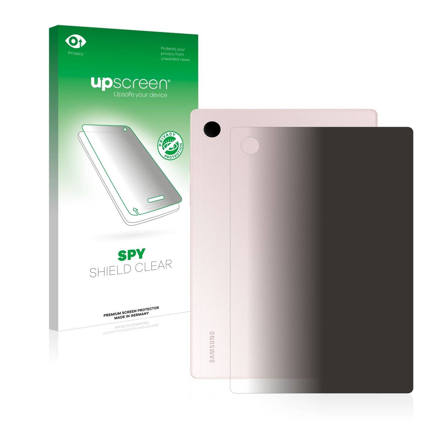 upscreen Spy Shield Clear Premium Blickschutzfolie für Samsung Galaxy Tab A8 LTE