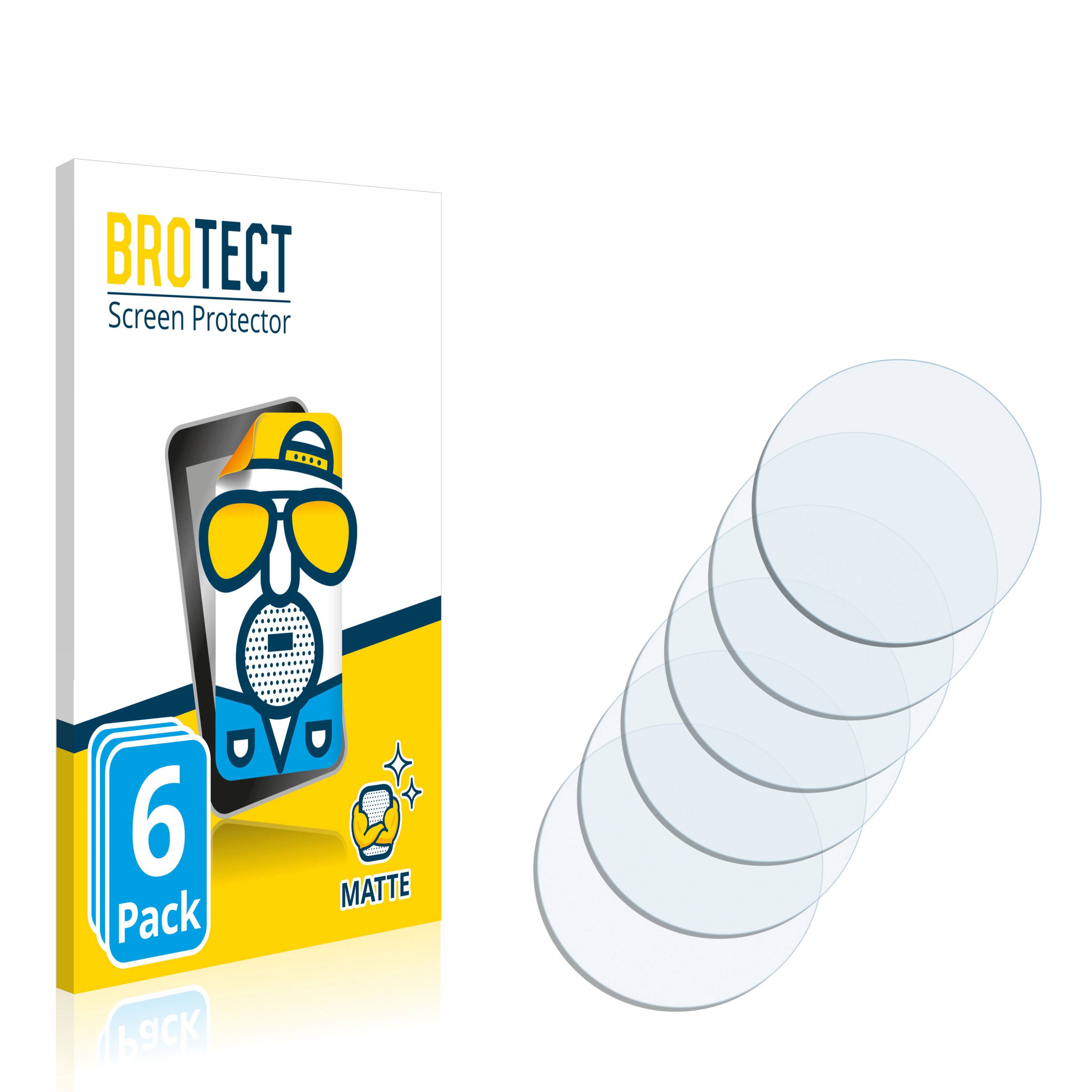 6x BROTECT Matte Displayschutzfolie für Armbanduhren (Kreisrund, Durchmesser: 20 mm) -