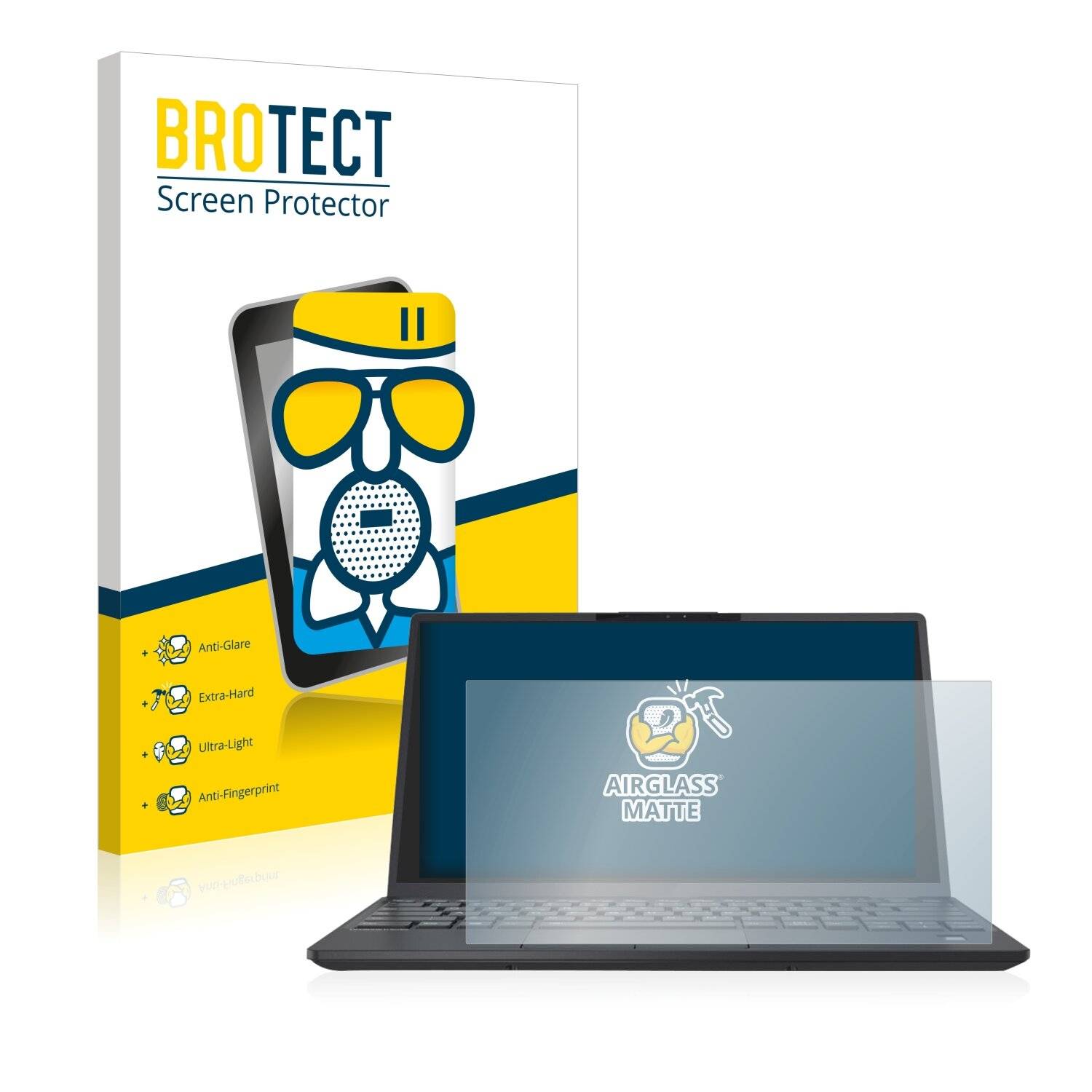 BROTECT AirGlass Matte Schutzglas Folie für Fujitsu Lifebook