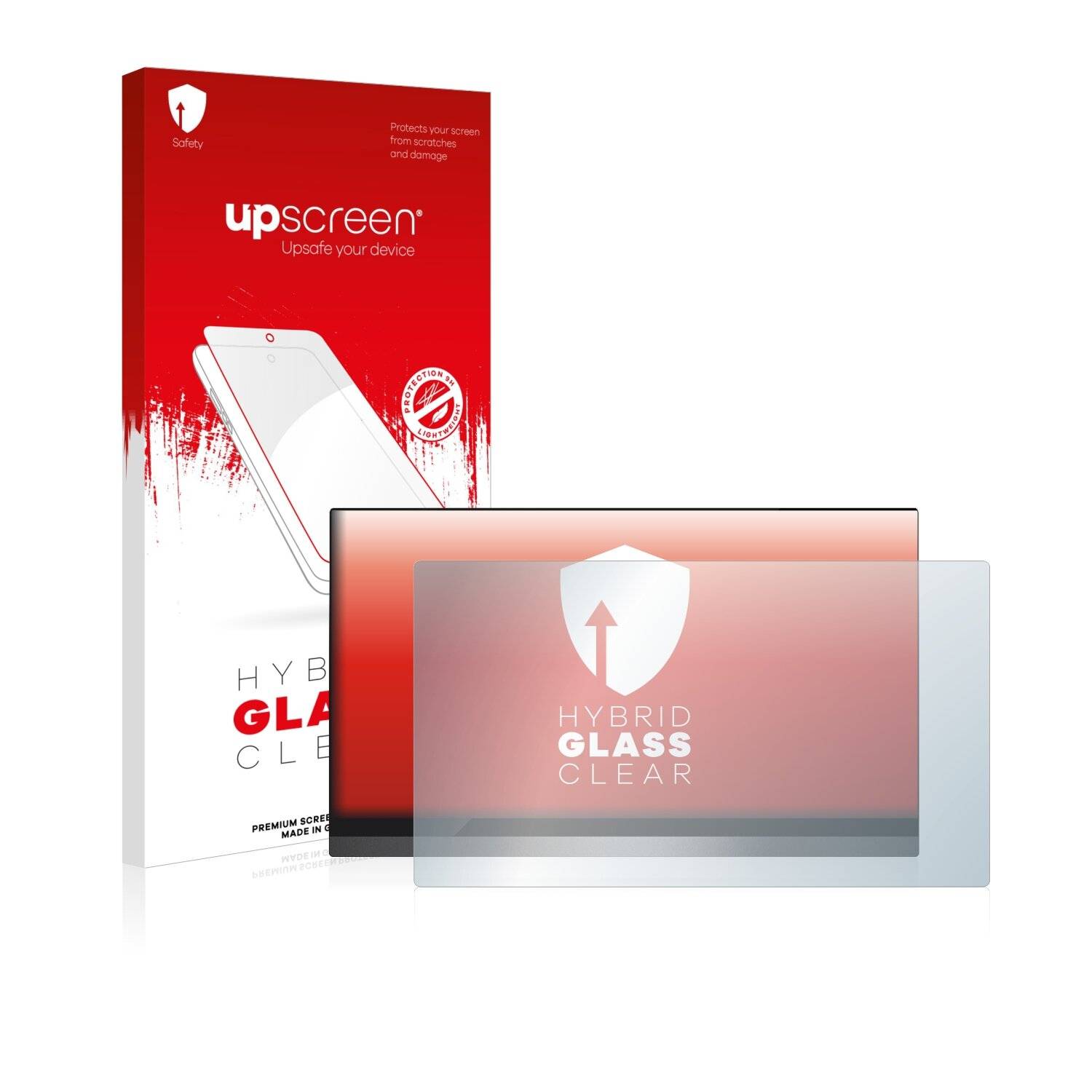 upscreen Hybrid Glass Clear Premium Schutzglas Folie für Uperfect UP-15610-DE 4K