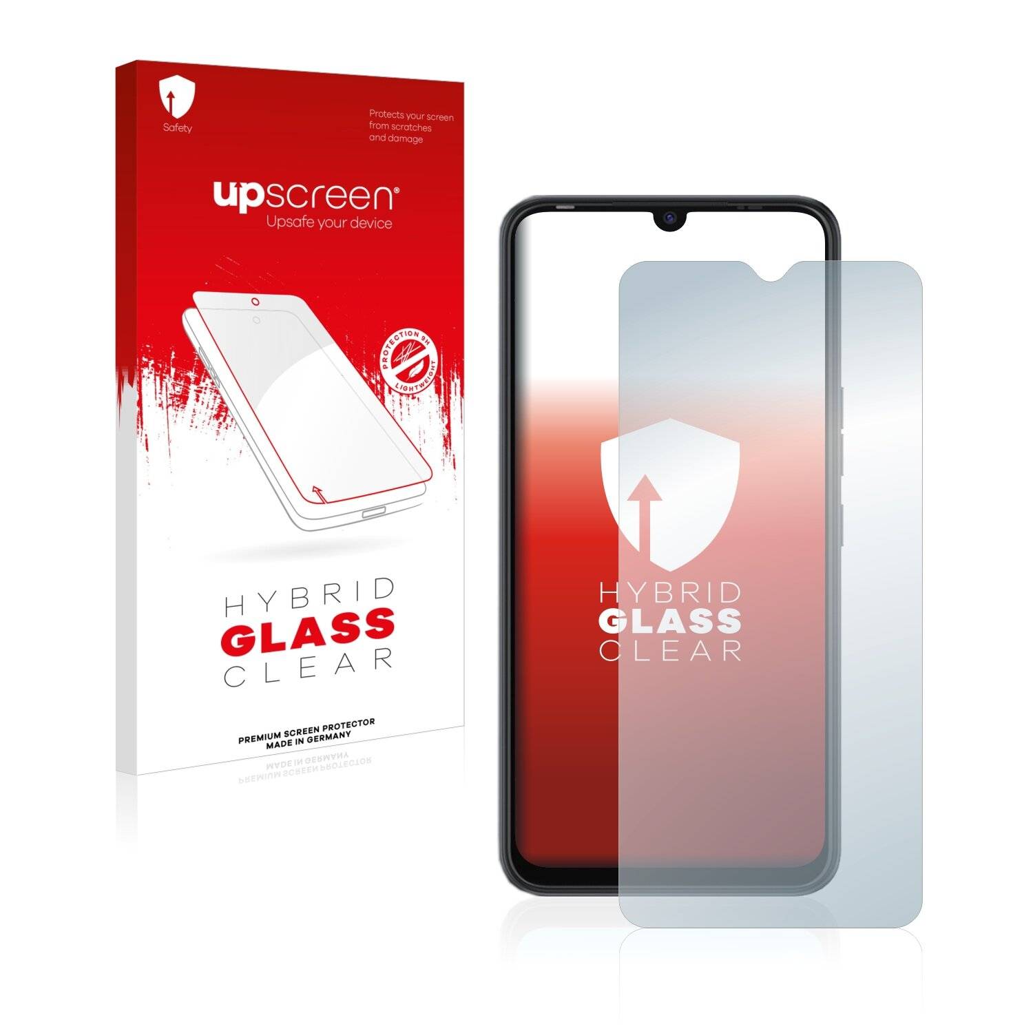 upscreen Hybrid Glass Clear Premium Schutzglas Folie für Tecno Spark