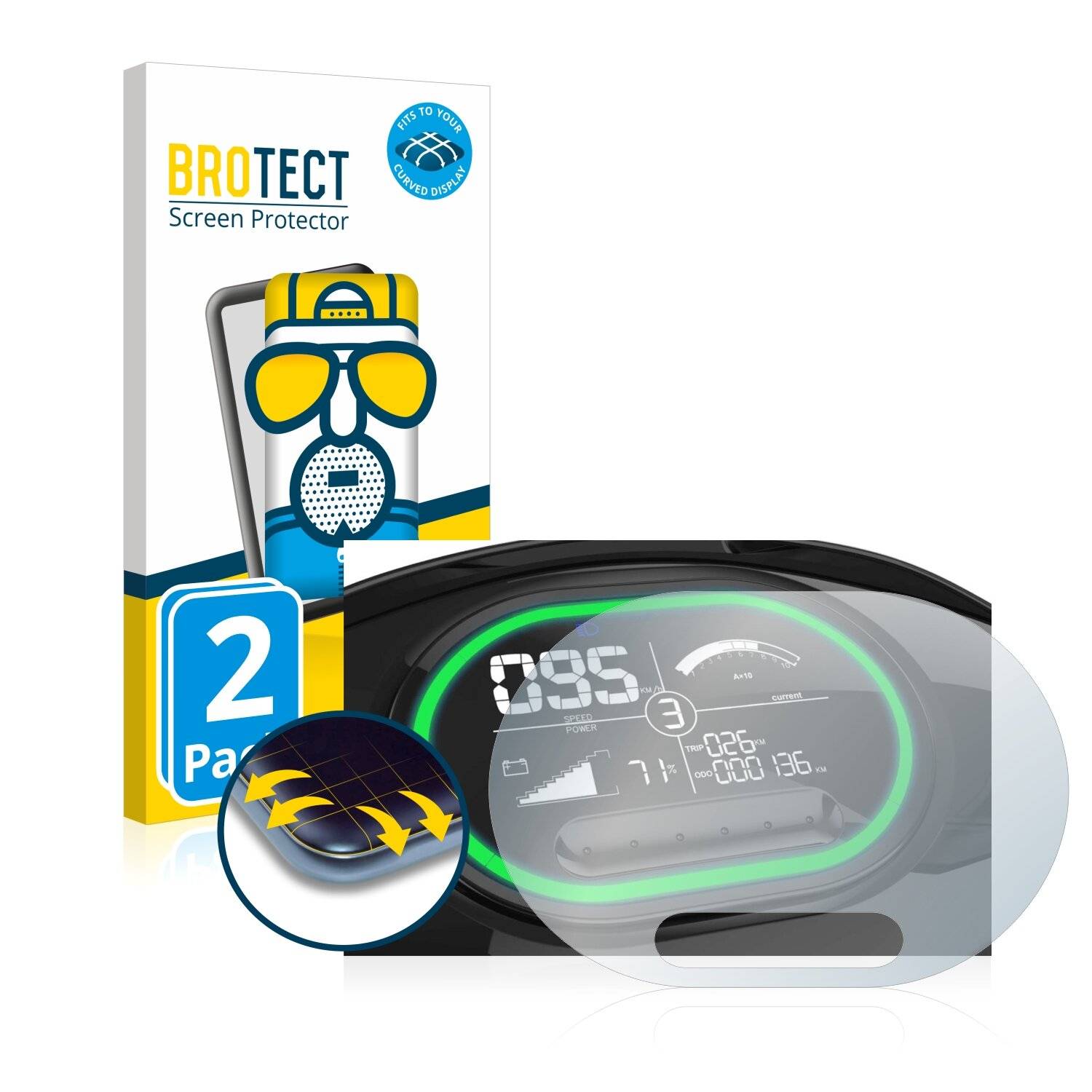 2x BROTECT Flex Matte Full-Cover Displayschutzfolie für Horwin