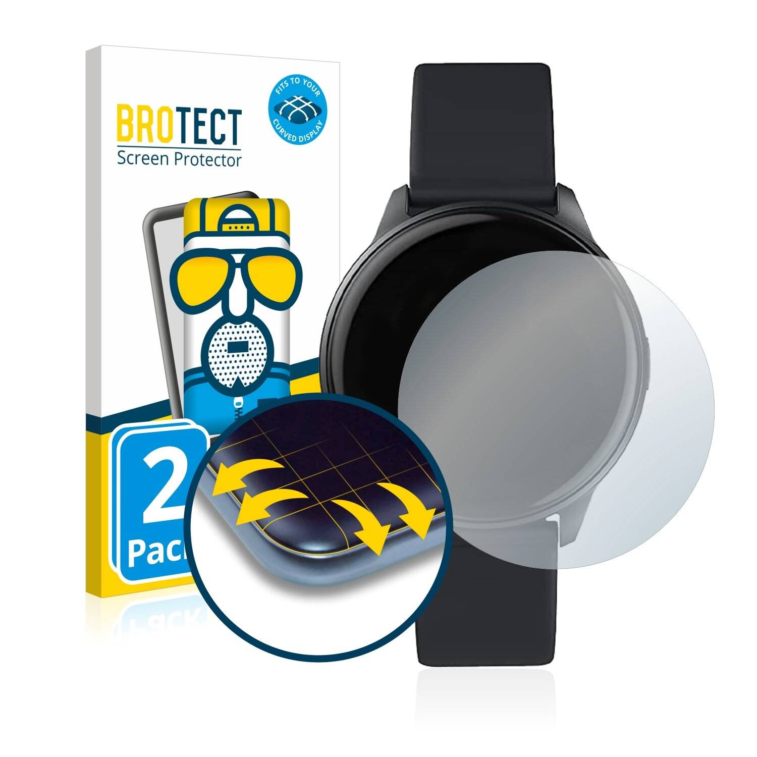 2x BROTECT Flex Matte Full-Cover Displayschutzfolie für moreFIT