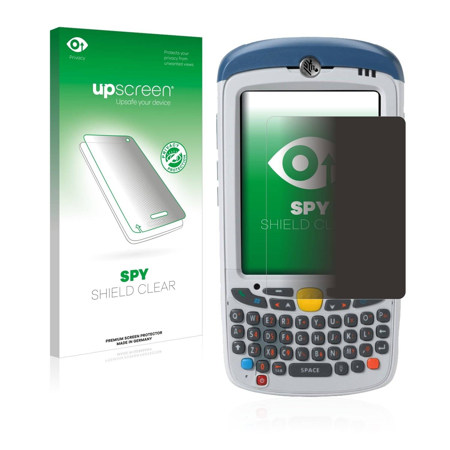 upscreen Spy Shield Clear Premium Blickschutzfolie für Zebra