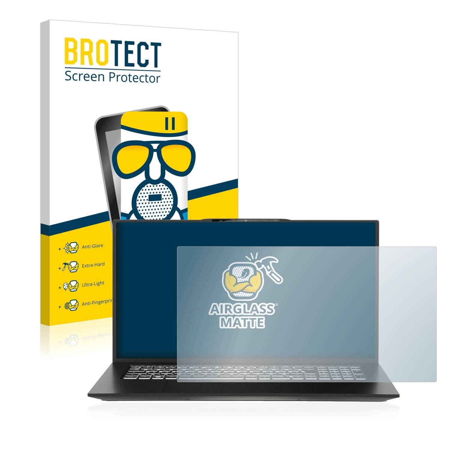 BROTECT AirGlass Matte Schutzglas Folie für Tuxedo InfinityBook S