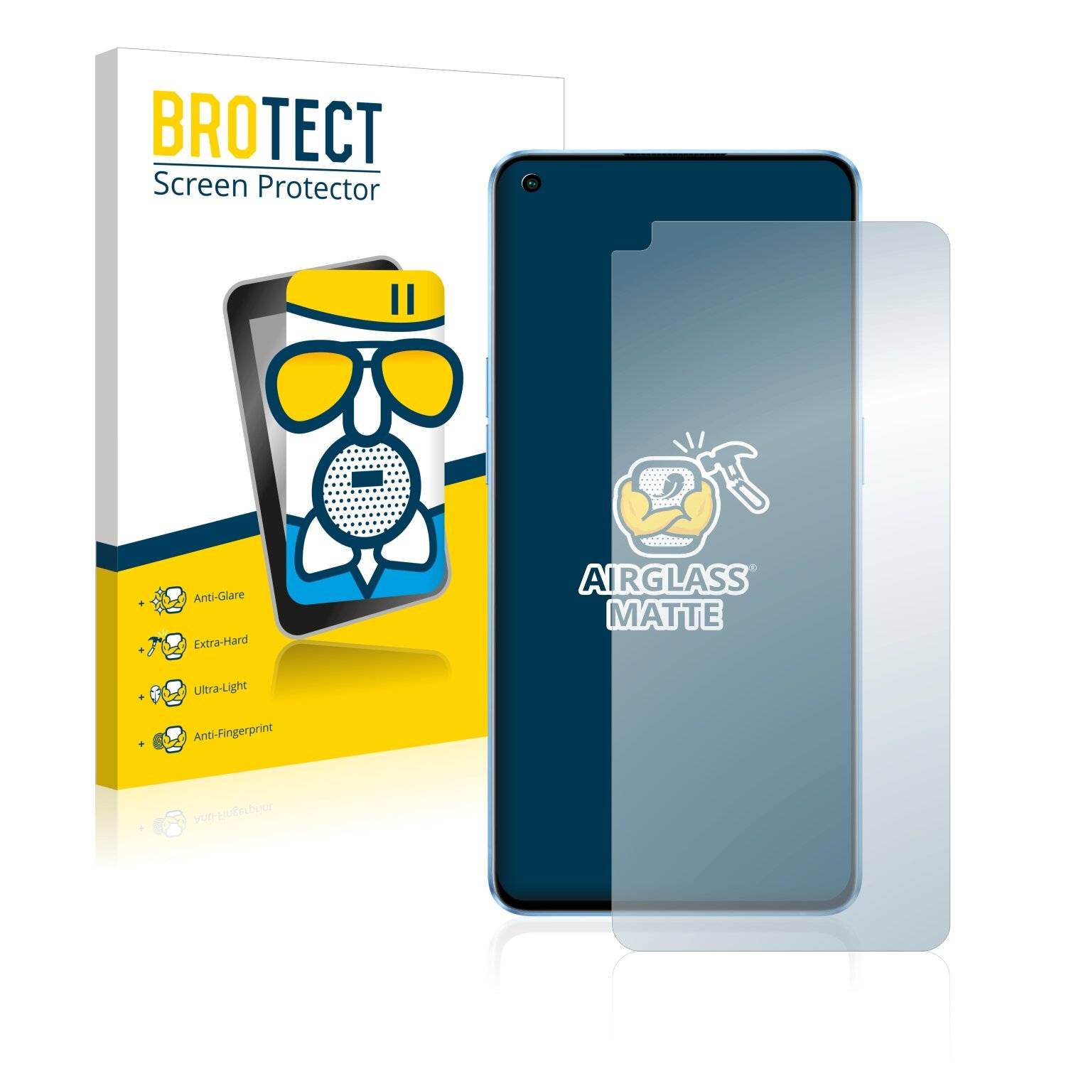 BROTECT AirGlass Matte Schutzglas Folie für Oppo Reno 7 5G